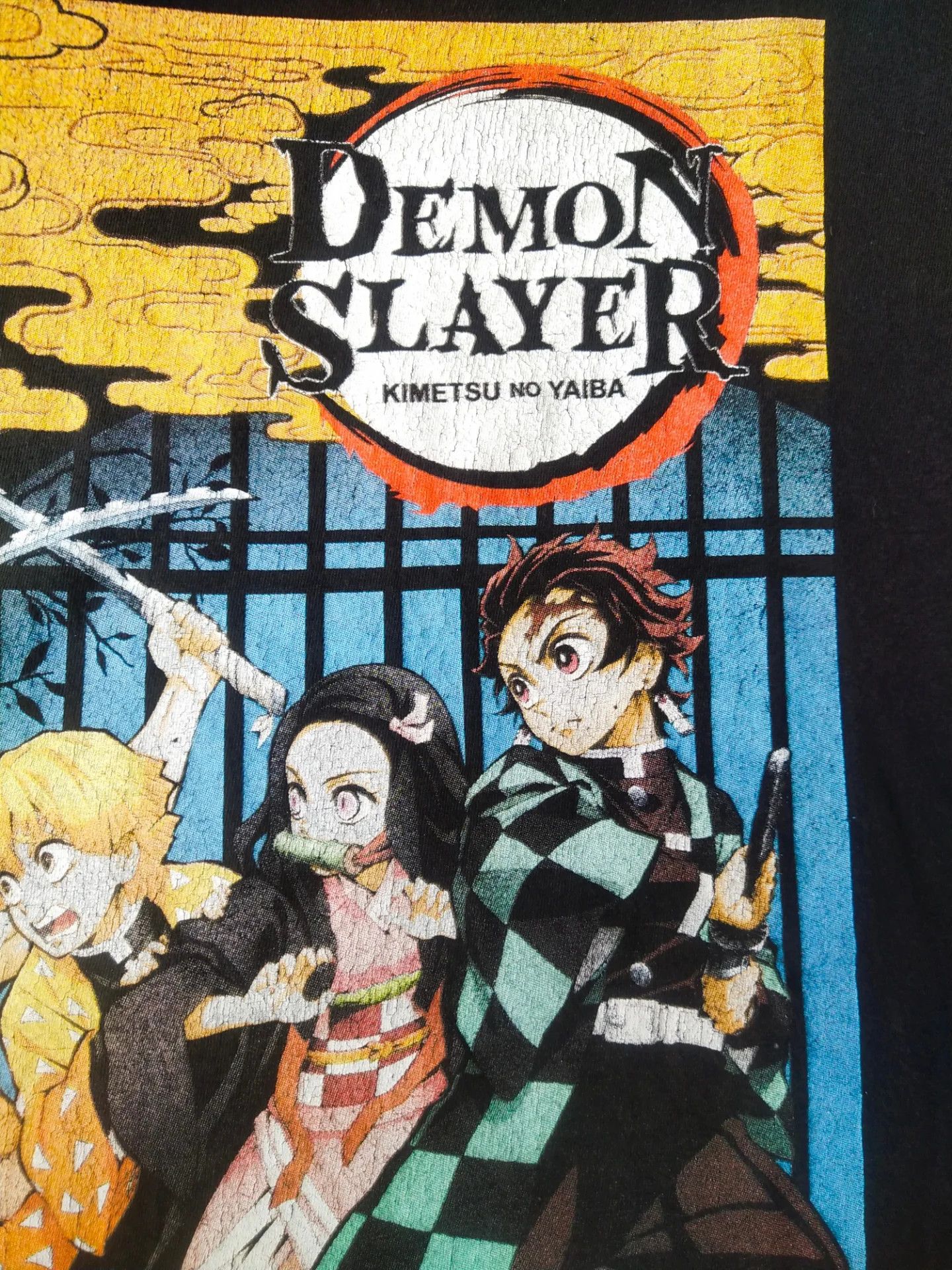 Anime Demon Slayer Kimetsu no Yaiba Chara Big Print Anime Tee Size US M / EU 48-50 / 2 - 3 Thumbnail
