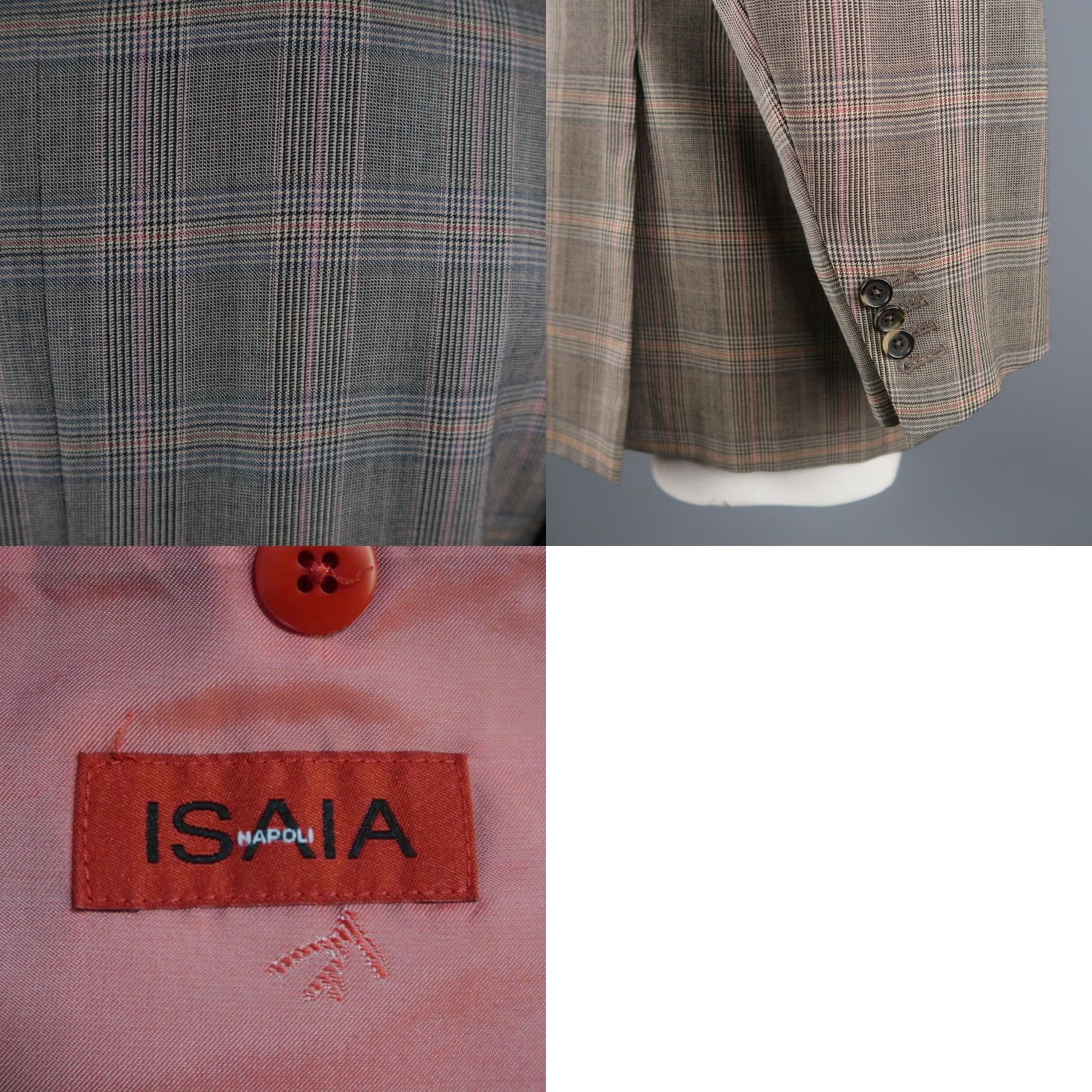 Isaia ISAIA Size 46 Brown Plaid Wool Sport Coat Size US S / EU 44-46 / 1 - 8 Thumbnail