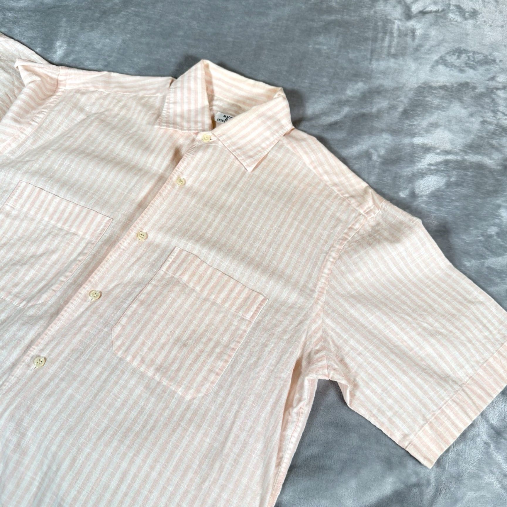 Pinko Vintage Maus & Hoffman Cotton Striped Button Shirt Mens Medium Pink 80s Size US M / EU 48-50 / 2 - 3 Thumbnail