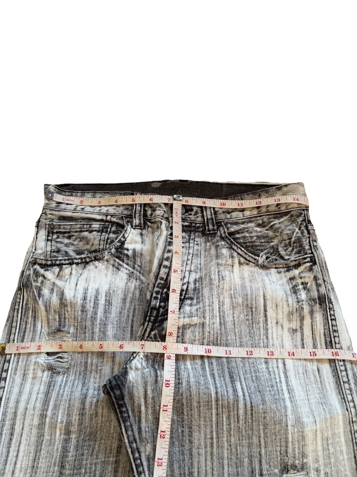 14th Addiction × Japanese Brand Vintage Japanese Brand Distressed Ripped Loose Jeans Size US 30 / EU 46 - 12 Thumbnail
