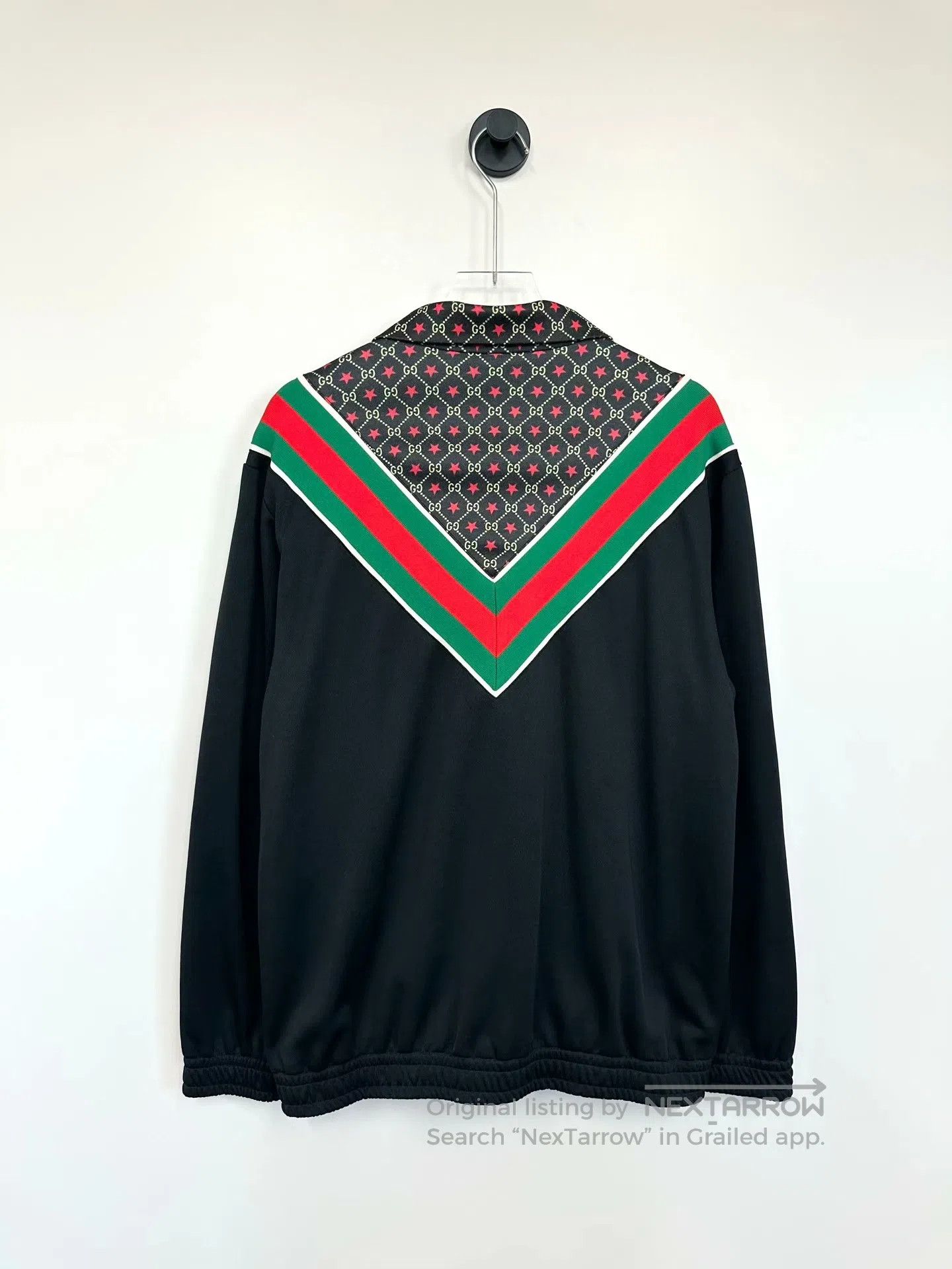 Gucci Guicci Black and White Star Printed Double G Striped Zip-u Size US M / EU 48-50 / 2 - 2 Thumbnail