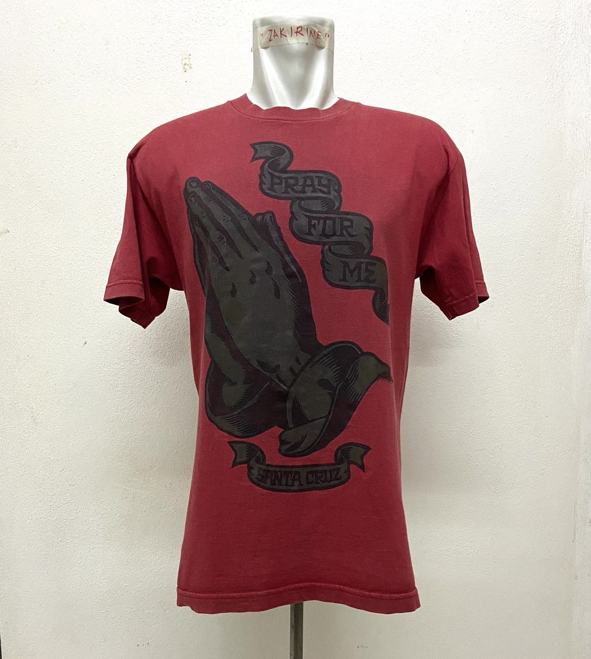 Santa Cruz Skateboards VINTAGE SANTA CRUZ " PRAY FOR ME" TEE Size US M / EU 48-50 / 2 - 3 Thumbnail