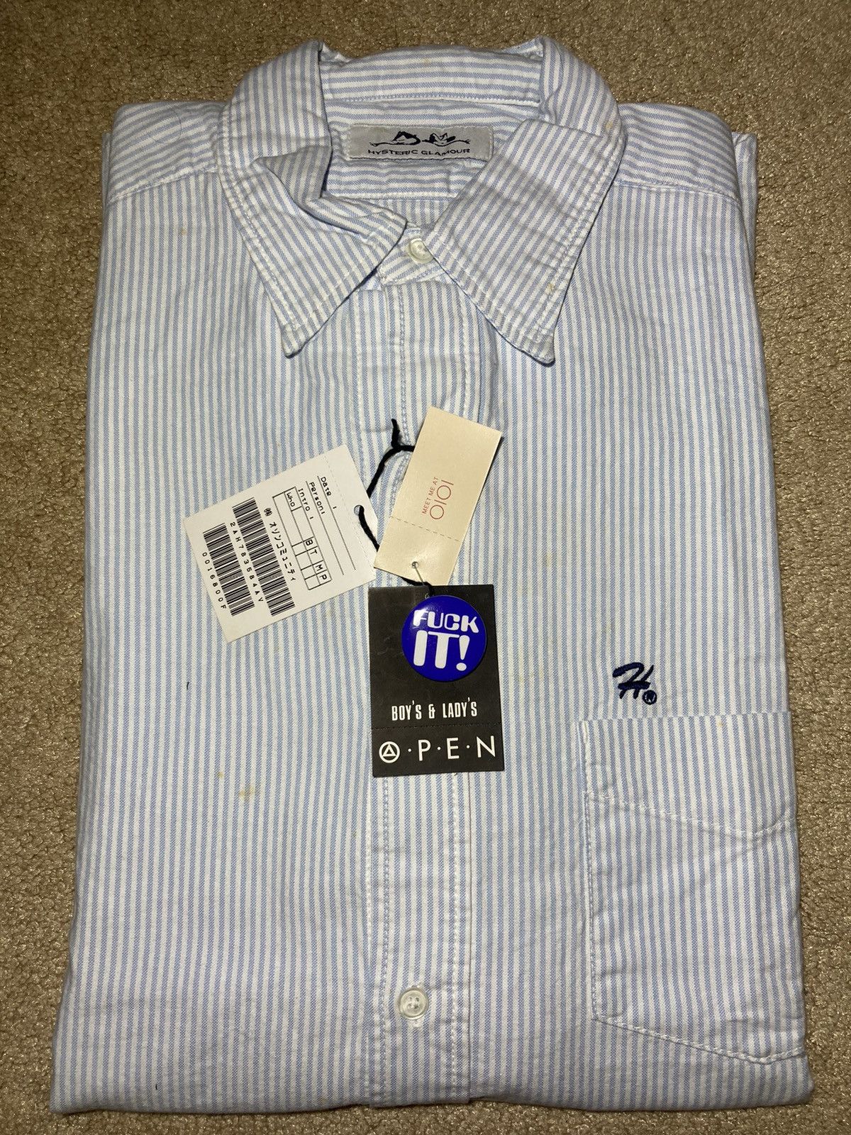 Hysteric Glamour New 90s Hysteric Glamour H Striped Shirt Dress 1990s FUCK IT Size US L / EU 52-54 / 3 - 1 Thumbnail