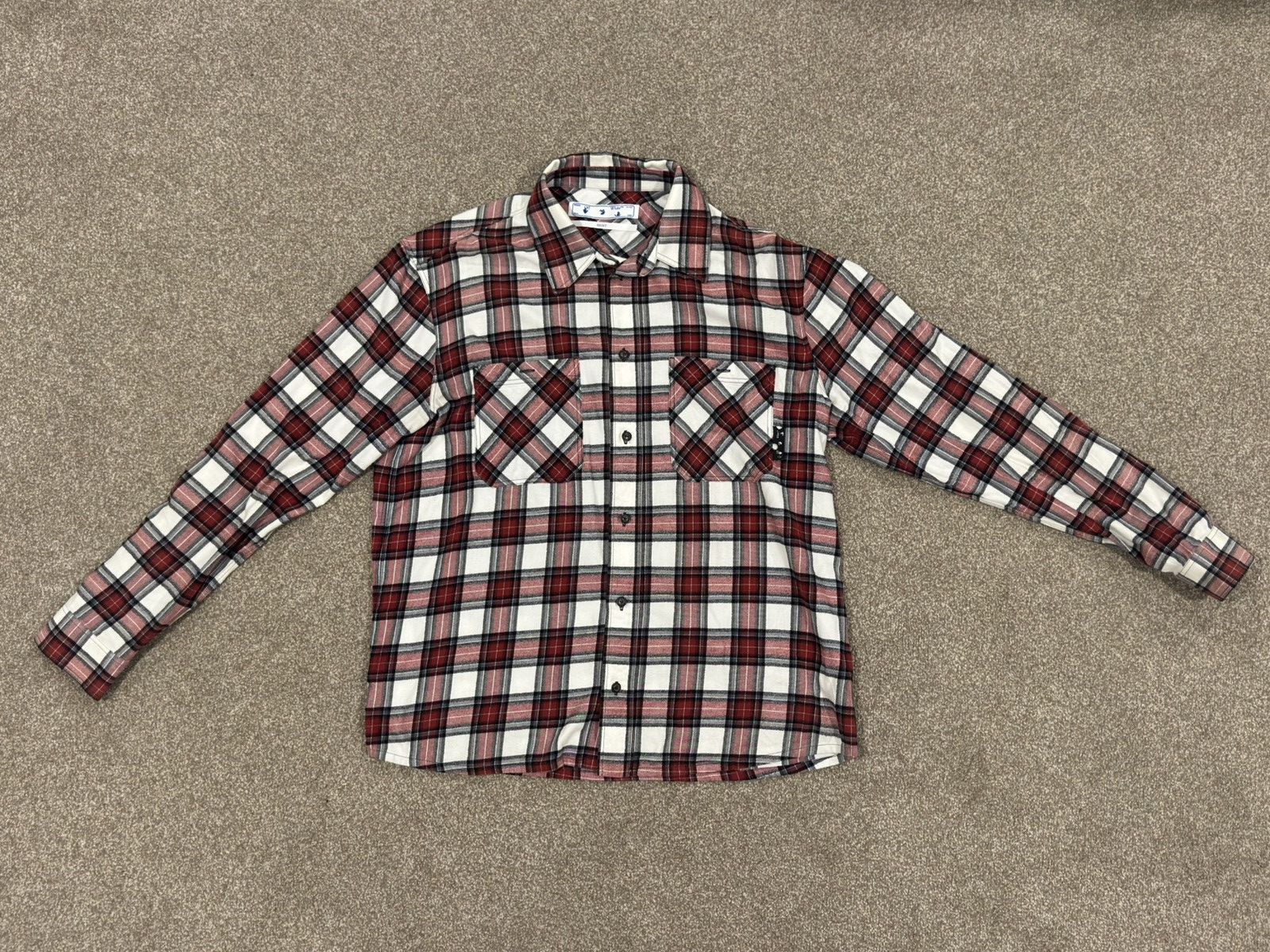 Off-White OFF-WHITE ALLOVER CHECK FLANNEL ARROW SHIRT Size US XL / EU 56 / 4 - 1 Thumbnail