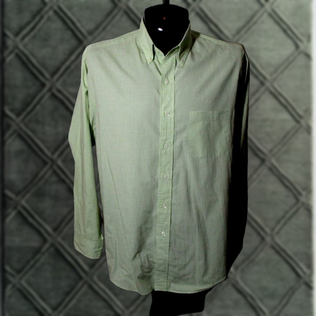 Brooks Brothers BROOKS BROTHERS Green Checkered Long Sleeve Shirt L Men Button-Up Shirt Size US L / EU 52-54 / 3 - 1 Thumbnail