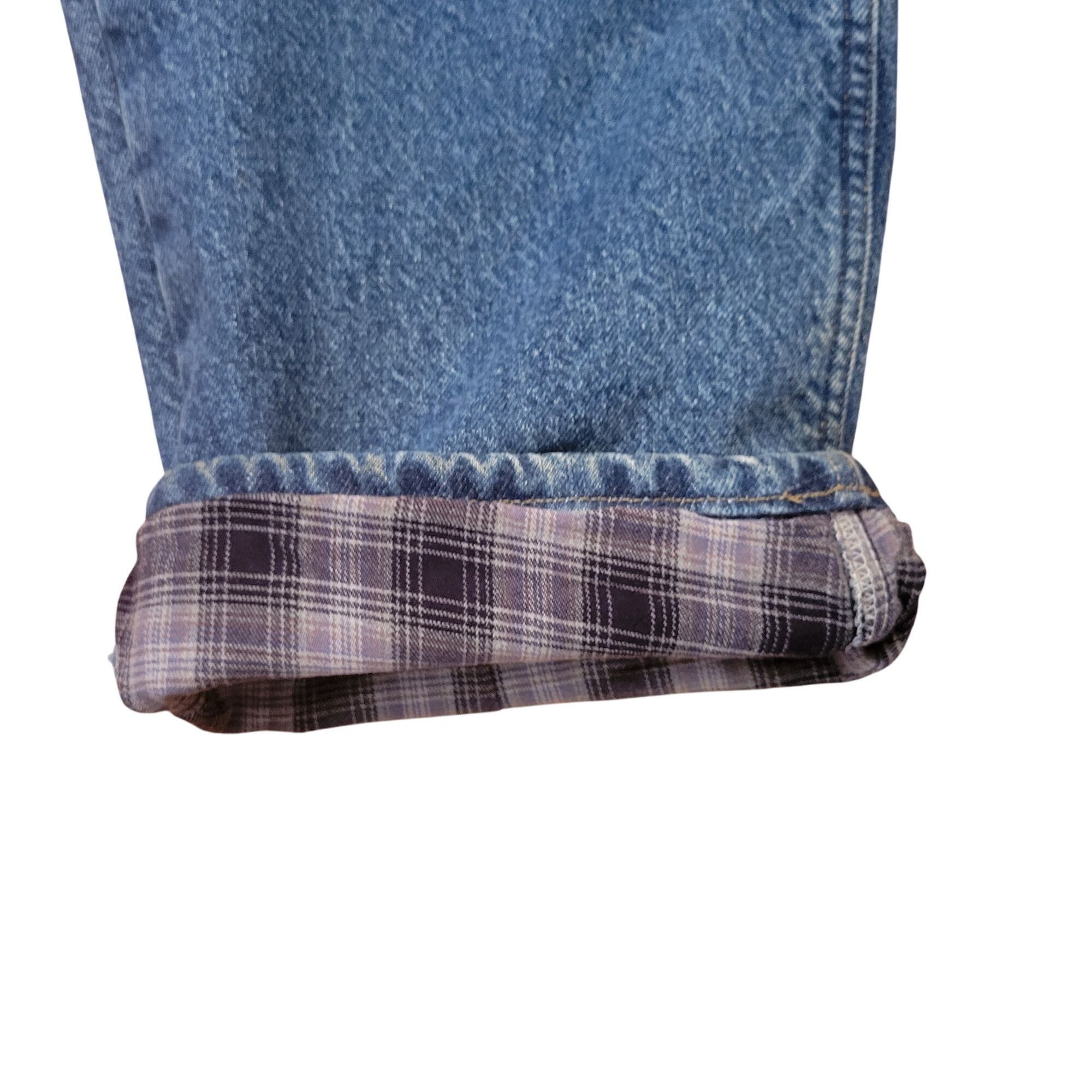 Carhartt Carhartt Blue Denim Flannel Lined Relaxed Fit Jeans 40x30 B1 Size US 40 / EU 56 - 4 Thumbnail