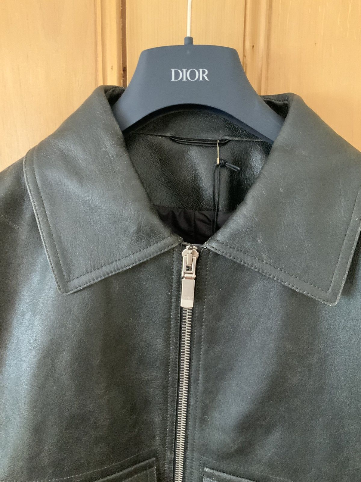 Dior × Stone Island Dior x Stone Island Leather Field Jacket Size US M / EU 48-50 / 2 - 3 Thumbnail