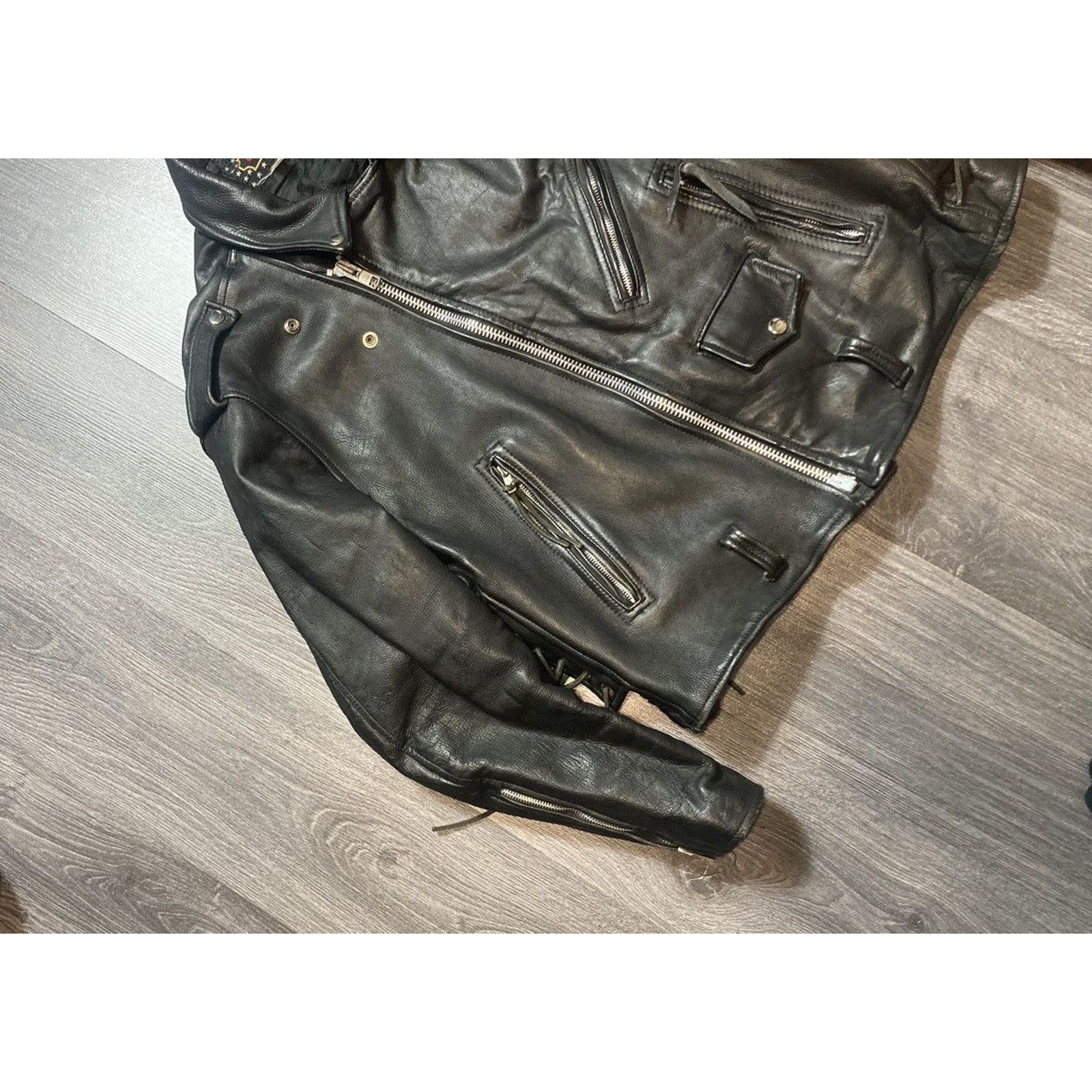 Genuine Leather 90s Opium Vintage Leather Bike Jacket Archive Size US L / EU 52-54 / 3 - 2 Thumbnail