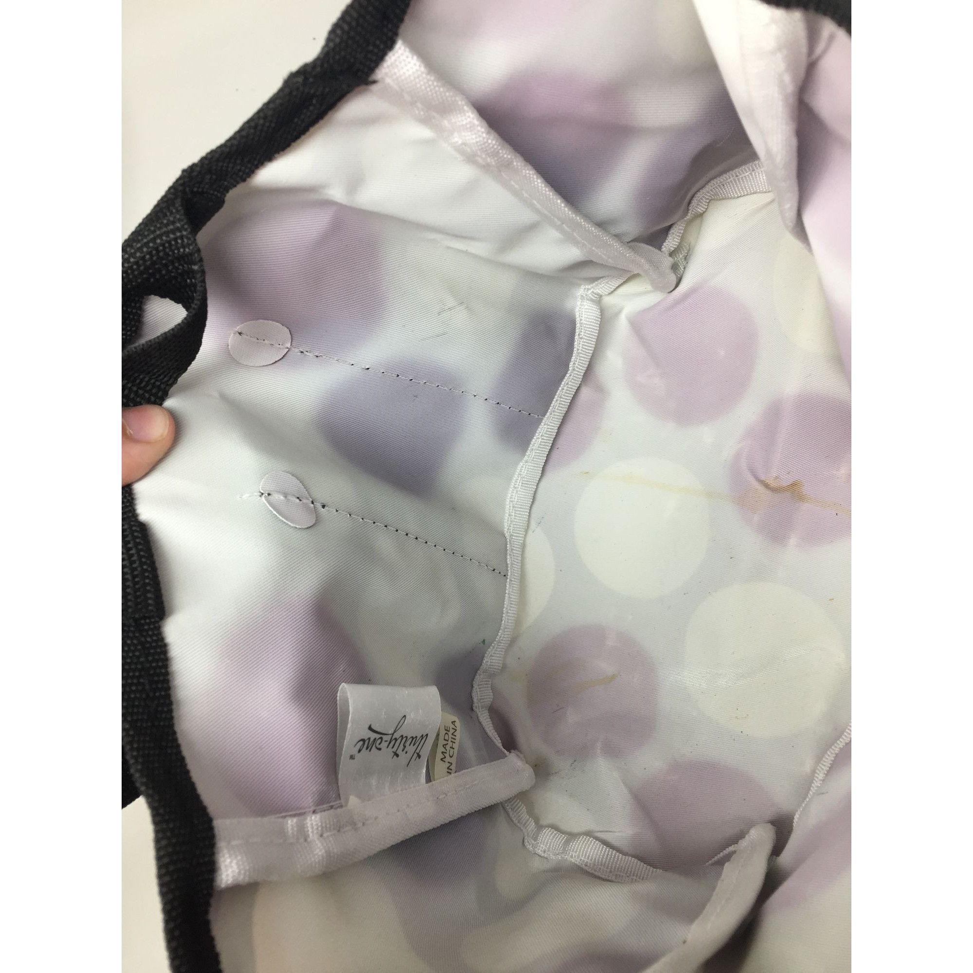 Other Women's Thirty-One Black, Gray, White Polka Dotted Mini Tote Size ONE SIZE - 9 Thumbnail