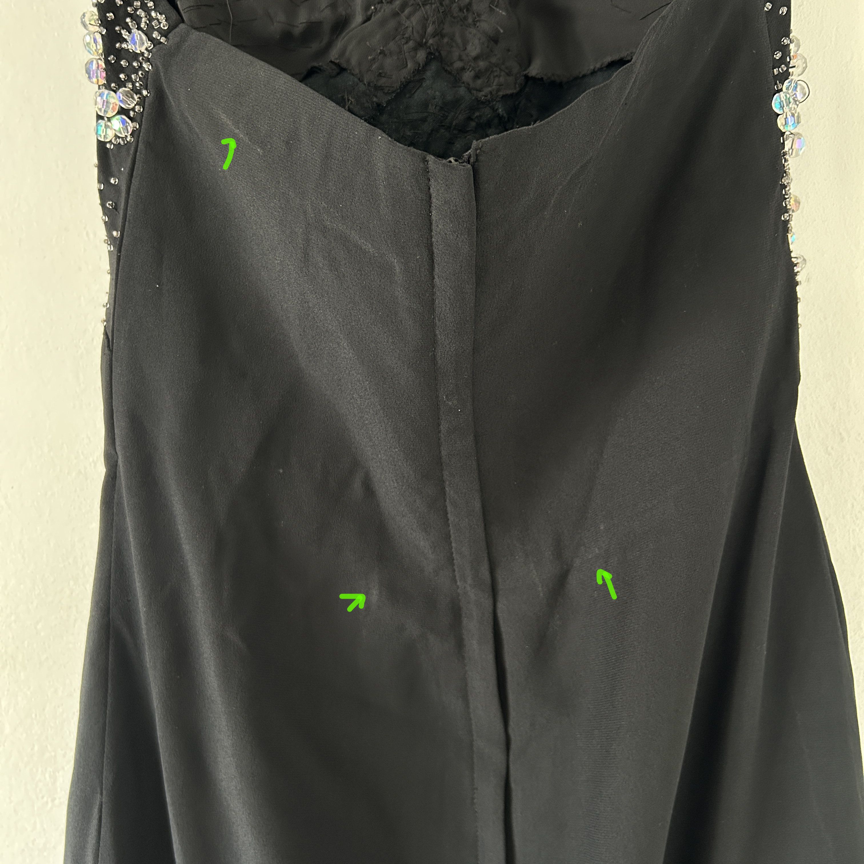 Vintage Vintage 90s Black Beaded Halter Gown Size M / US 6-8 / IT 42-44 - 13 Thumbnail