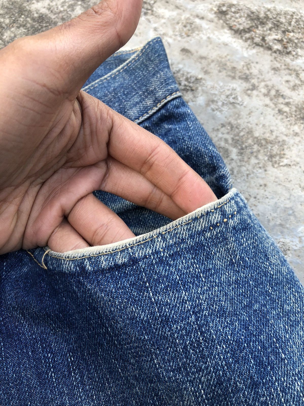 HOLLYWOOD RANCH MARKET × Japanese Brand SELVEDGE PAINTED DENIM BY HRM Size US 30 / EU 46 - 9 Thumbnail