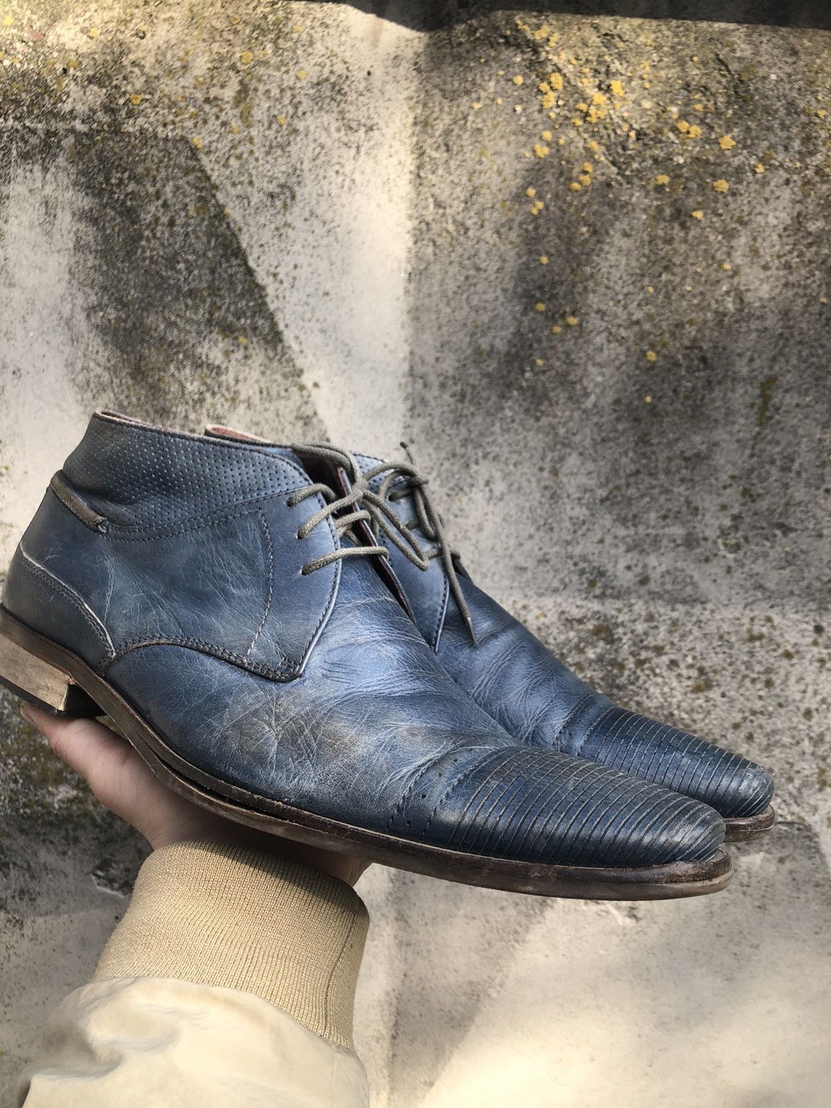 If Six Was Nine × Vintage Italian Vintage Junya Watanabe style Leather Biker shoes Size US 11 / EU 44 - 2 Thumbnail