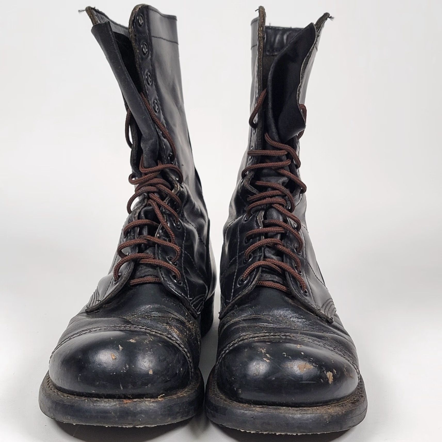 Vintage VINTAGE Corcoran Boots Mid-Calf Leather Black 10" Combat Jump 9 D Mens USA Grounded by Leather Size US 9 / EU 42 - 2 Thumbnail