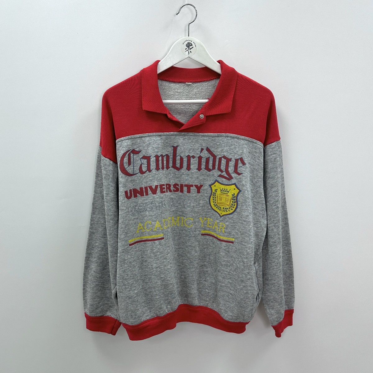 Vintage Vintage 80s Cambridge University Academic year sweatshirt og Size US L / EU 52-54 / 3 - 1 Thumbnail