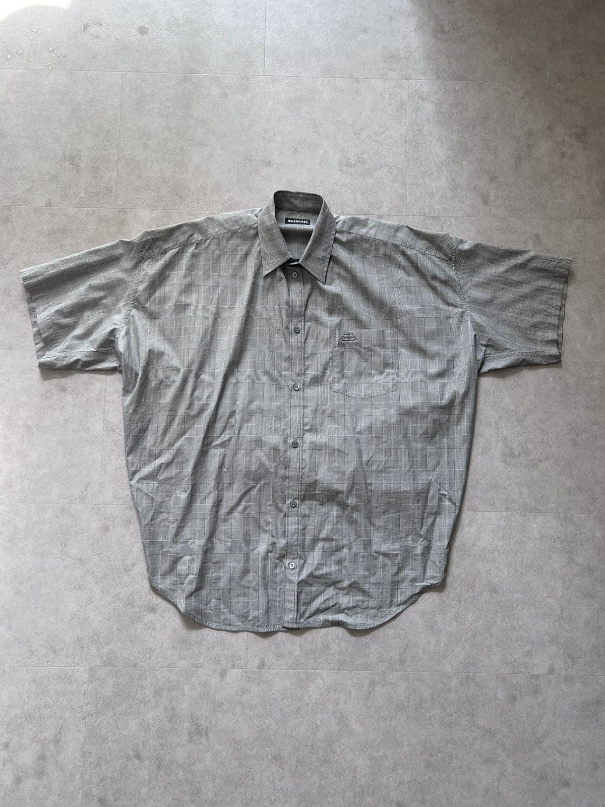 Balenciaga Summer 20 Glen Check Cocoon Shirt Size US M / EU 48-50 / 2 - 1 Thumbnail
