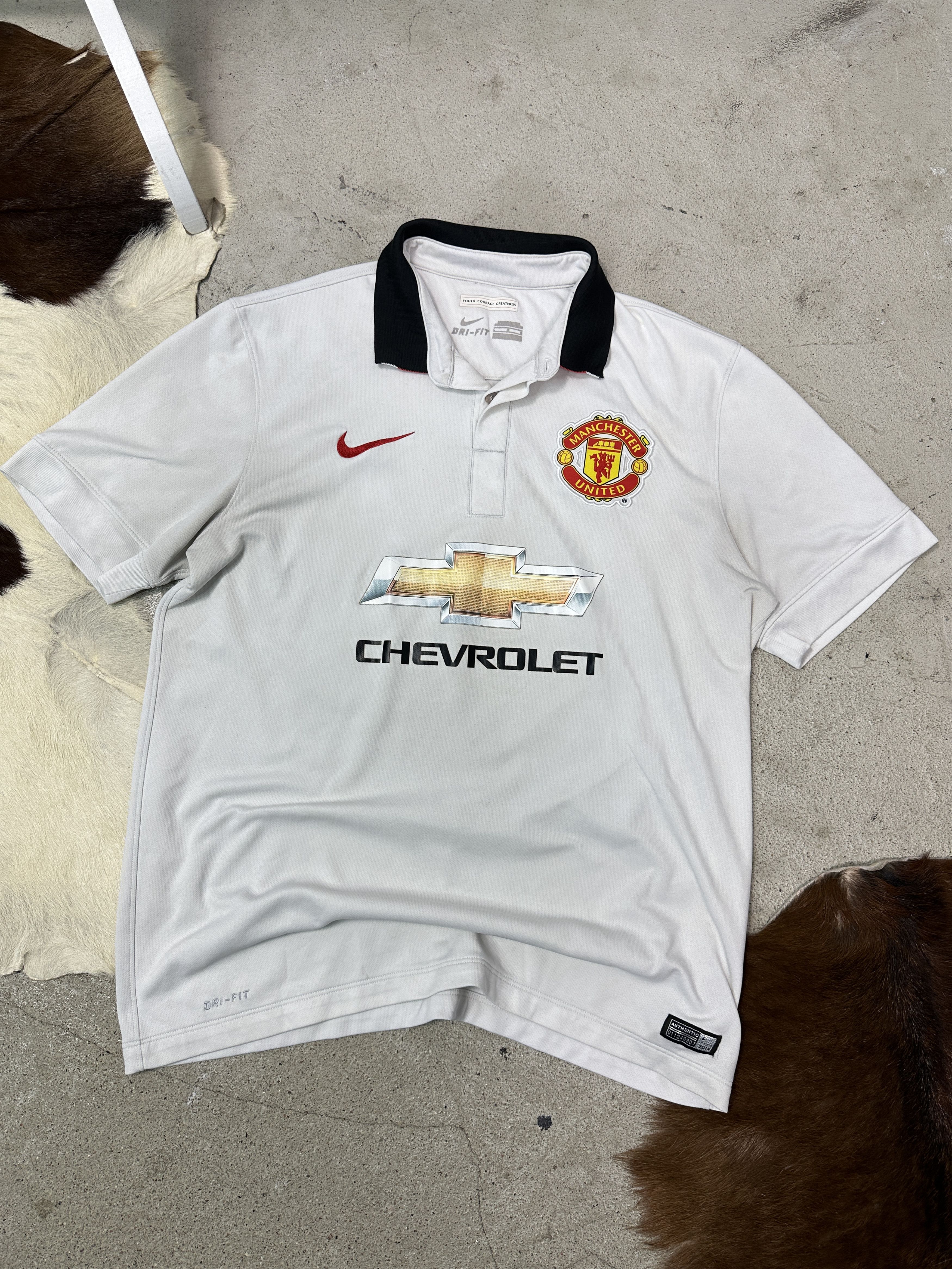 Nike Vintage Sporty Nike Manchester United 14/15 Away Y2K Size US L / EU 52-54 / 3 - 1 Thumbnail