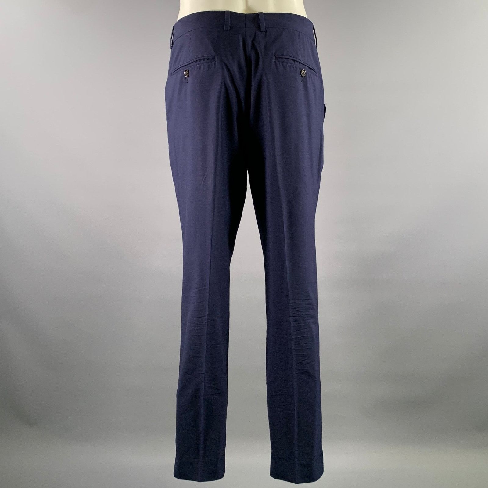 Brunello Cucinelli BRUNELLO CUCINELLI Size 40 Navy Wool Blend Notch Lapel Suit Size 40R - 6 Thumbnail