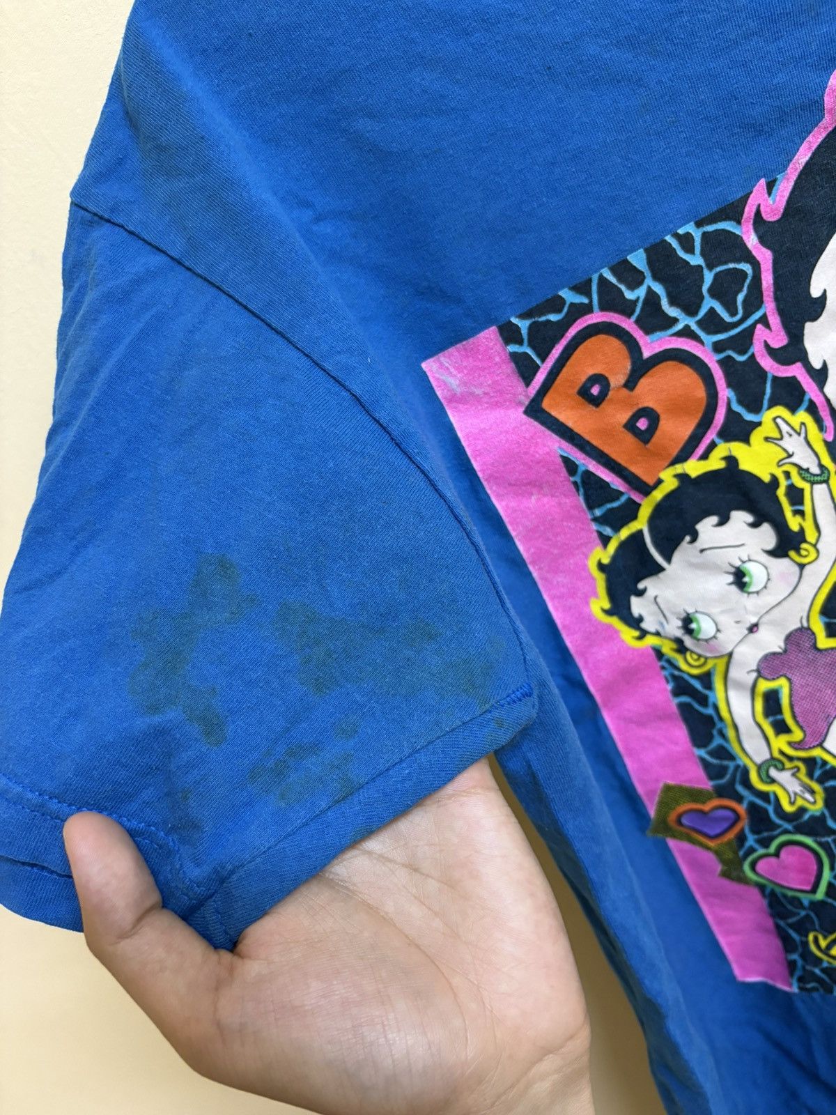 Vintage Vintage 90s Betty Boop Cartoon 1998 Distressed Trashed Tee Size US M / EU 48-50 / 2 - 10 Thumbnail