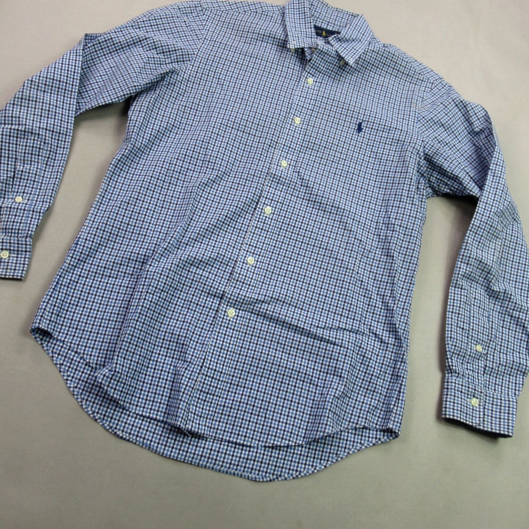 Ralph Lauren Ralph Lauren Shirt Mens Small Long Sleeve Button Front Checks Blue Lightweight Size US S / EU 44-46 / 1 - 2 Thumbnail