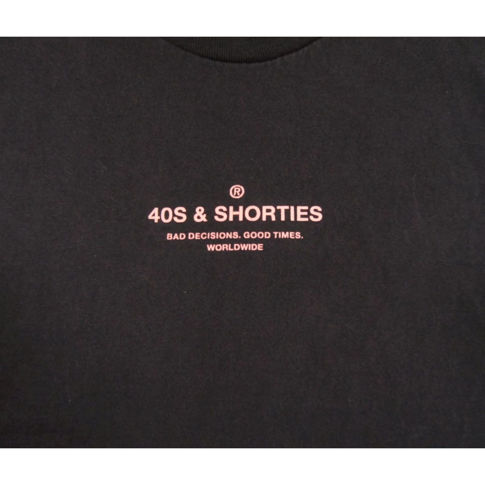 Vintage VINTAGE 40s & Shorties Shirt Mens Large Black Streetwear T-Shirt Skateboard Adult L Black Graphic Tee Mens Size US L / EU 52-54 / 3 - 2 Thumbnail