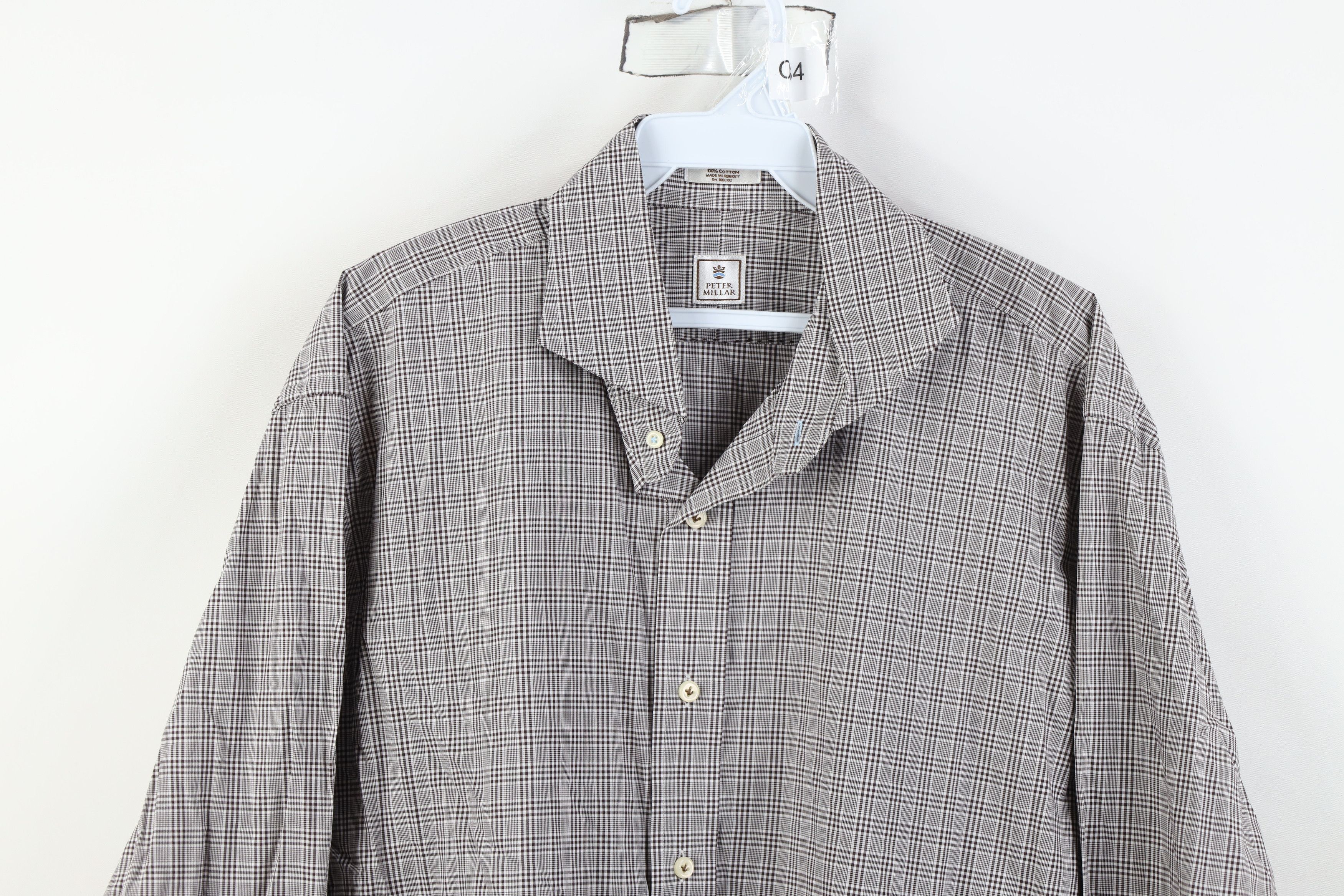 Peter Millar Peter Millar Long Sleeve Button Dress Shirt Plaid Cotton Size US L / EU 52-54 / 3 - 2 Thumbnail