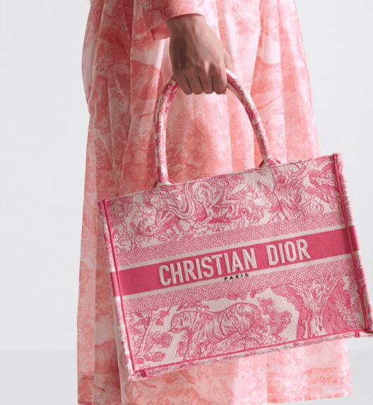 Dior o1w1db10525 M1296Z Size : OS / Medium Book Tote Bag in Pink Size ONE SIZE - 7 Thumbnail