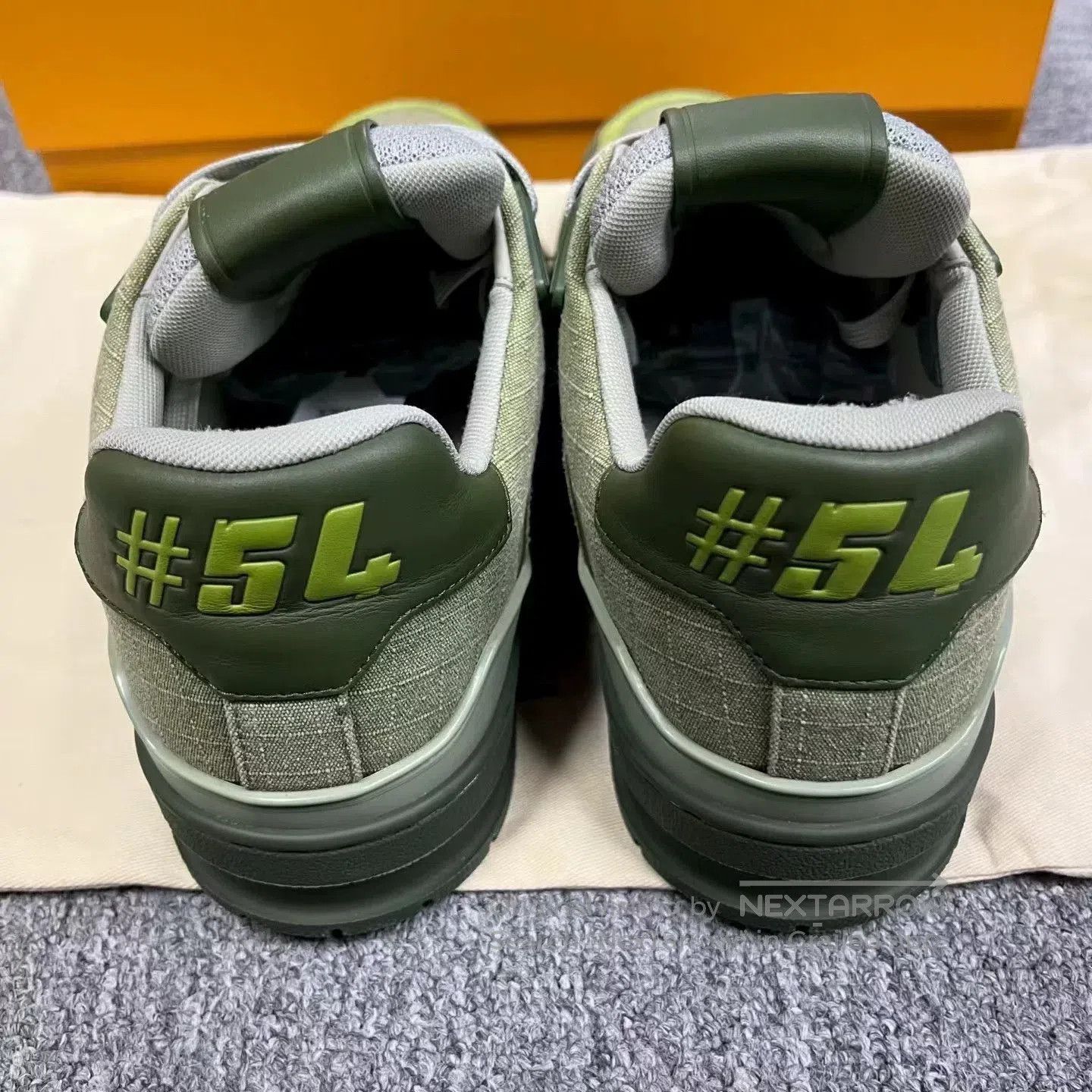 Louis Vuitton Louis Vuitton Green Round Toe Low-Top Sneakers. Size US 7 / EU 40 - 5 Thumbnail
