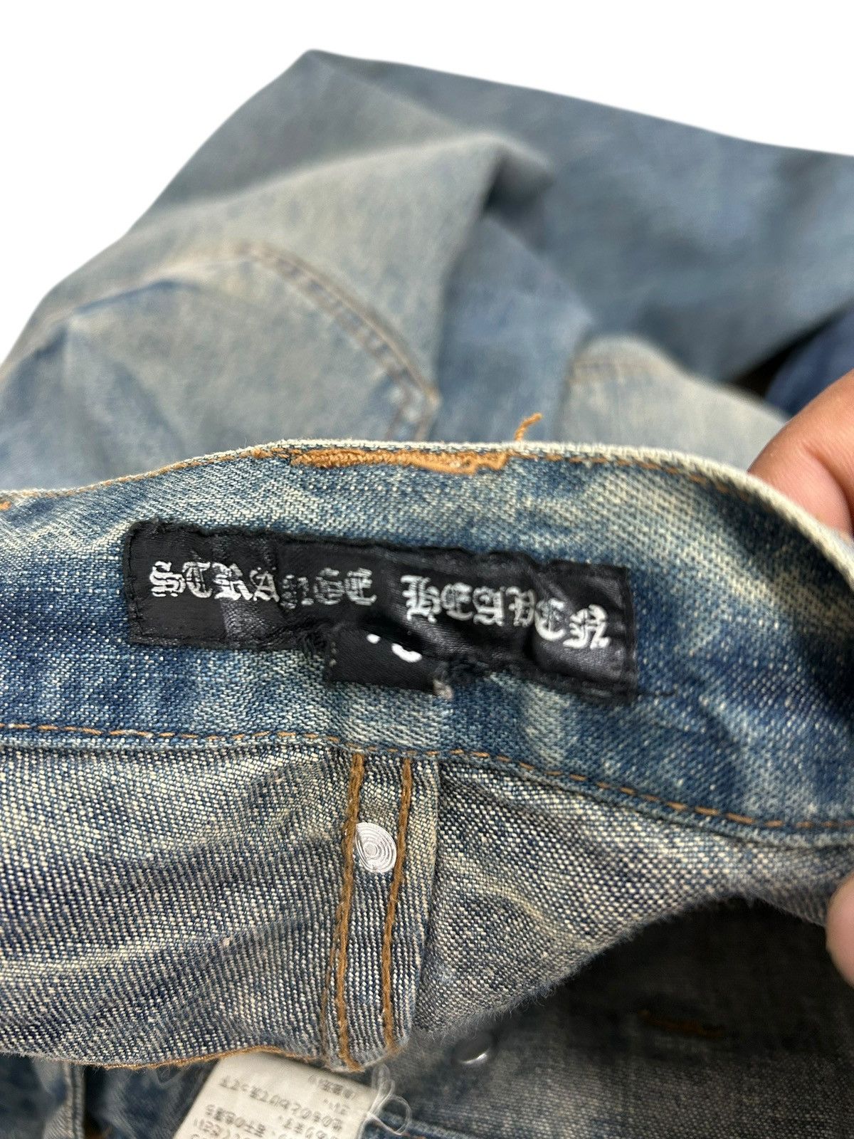 GOSTAR DE FUGA Strange Heaven Double Waist Clawn Mark Whisker Light Washed Size US 30 / EU 46 - 20 Thumbnail