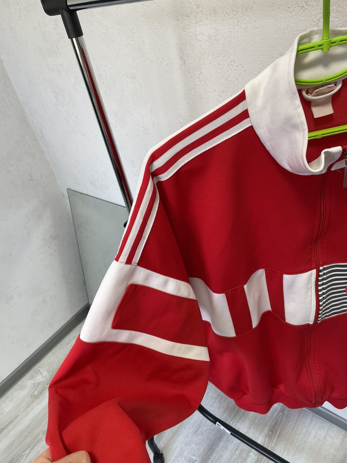 Adidas × Vintage Vintage Rare 80s Adidas Track top Striped Baggy Size US M / EU 48-50 / 2 - 6 Thumbnail