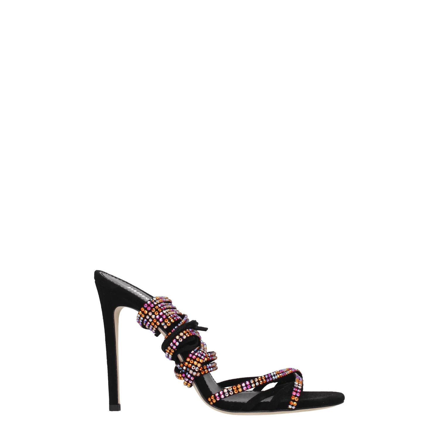 Paris Texas ob1o1e1124 Suede Sandals in Black Multi Size US 8 / IT 38 - 1 Thumbnail