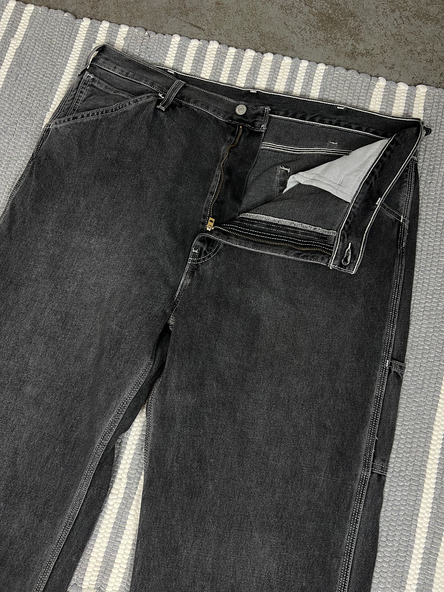 Levi's Vintage Levis Carpenter Gray Denim Pants Jeans 40x30 Size US 40 / EU 56 - 4 Thumbnail