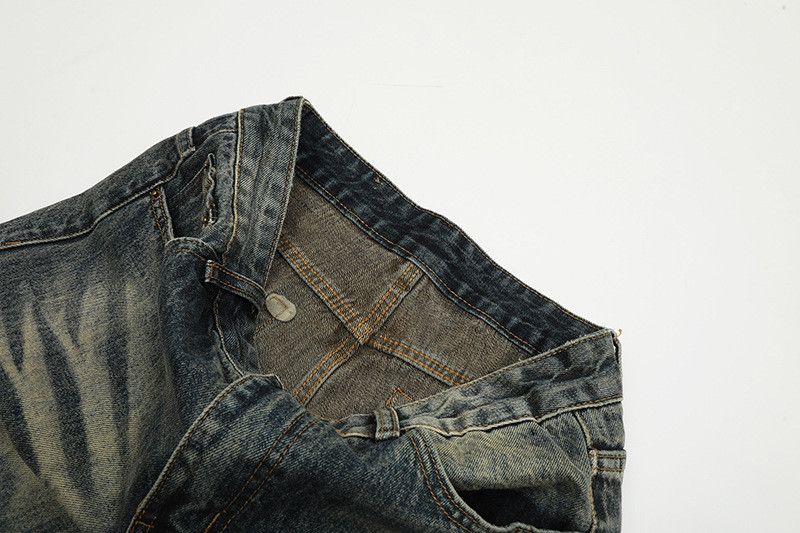 Vintage Distressed Cleanfit washed flared men's jeans Size US 32 / EU 48 - 4 Thumbnail
