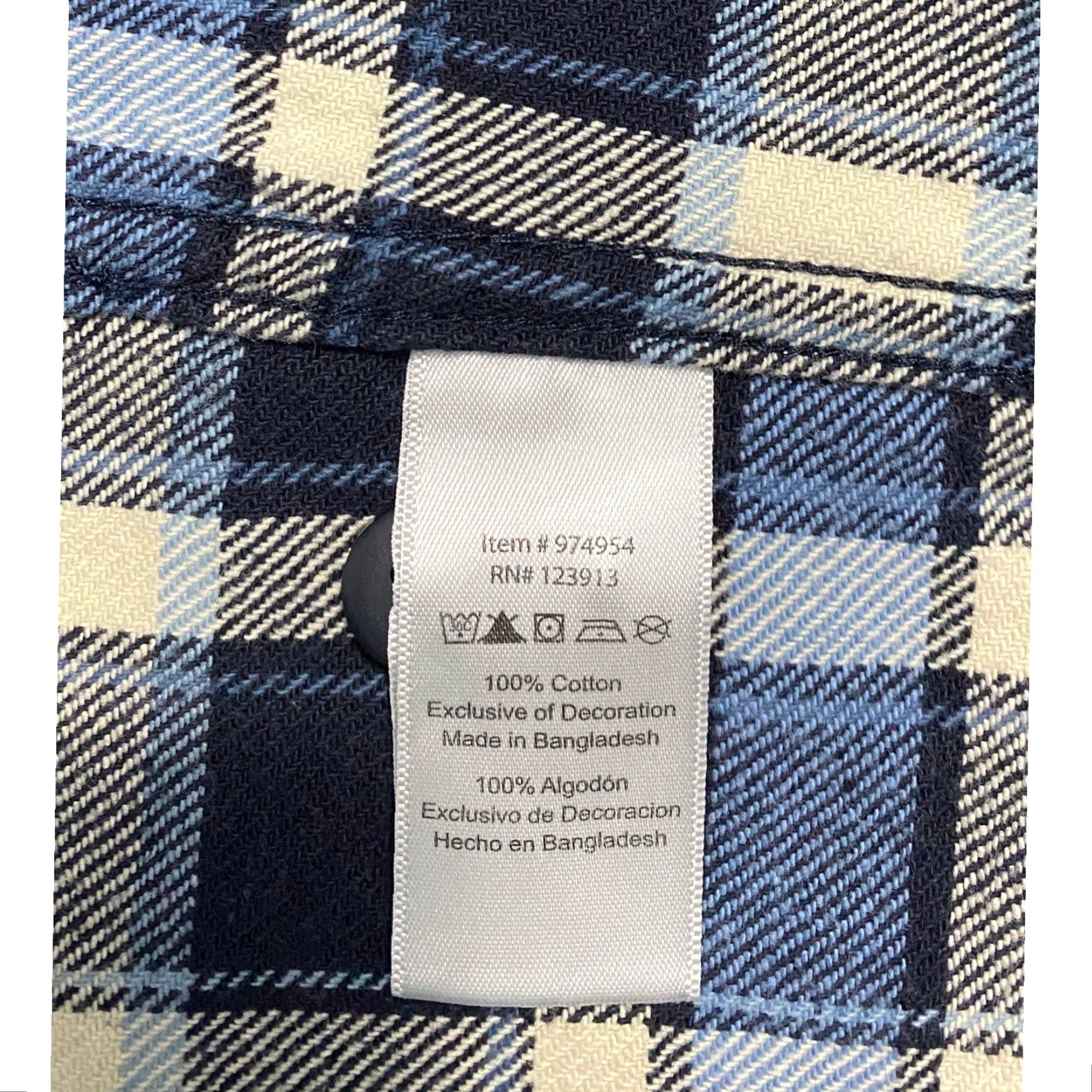 Vintage JACHS Flannel Shirt Button-Up Long Sleeve Blue Plaid Cotton Mens Size L Size US L / EU 52-54 / 3 - 4 Thumbnail