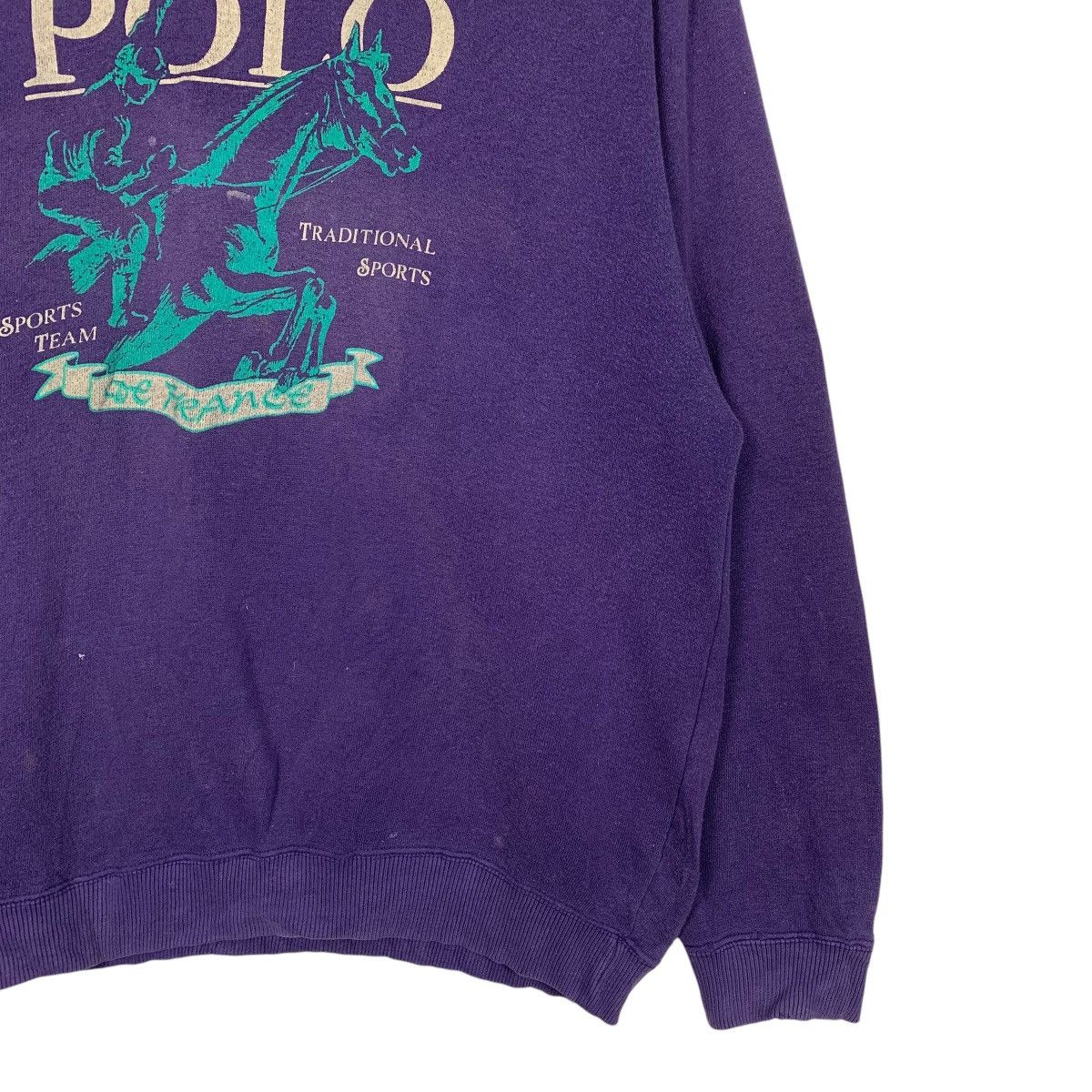 Japanese Brand Polo De Pier Alexandre Big Logo Purple Sweatshirt Size US L / EU 52-54 / 3 - 4 Thumbnail