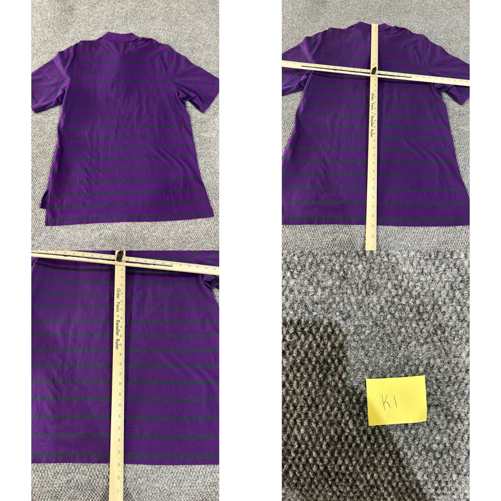 Polo Ralph Lauren Polo Ralph Lauren Polo Golf Mens Large Purple Striped Casual Golf Shirt Size US L / EU 52-54 / 3 - 8 Thumbnail