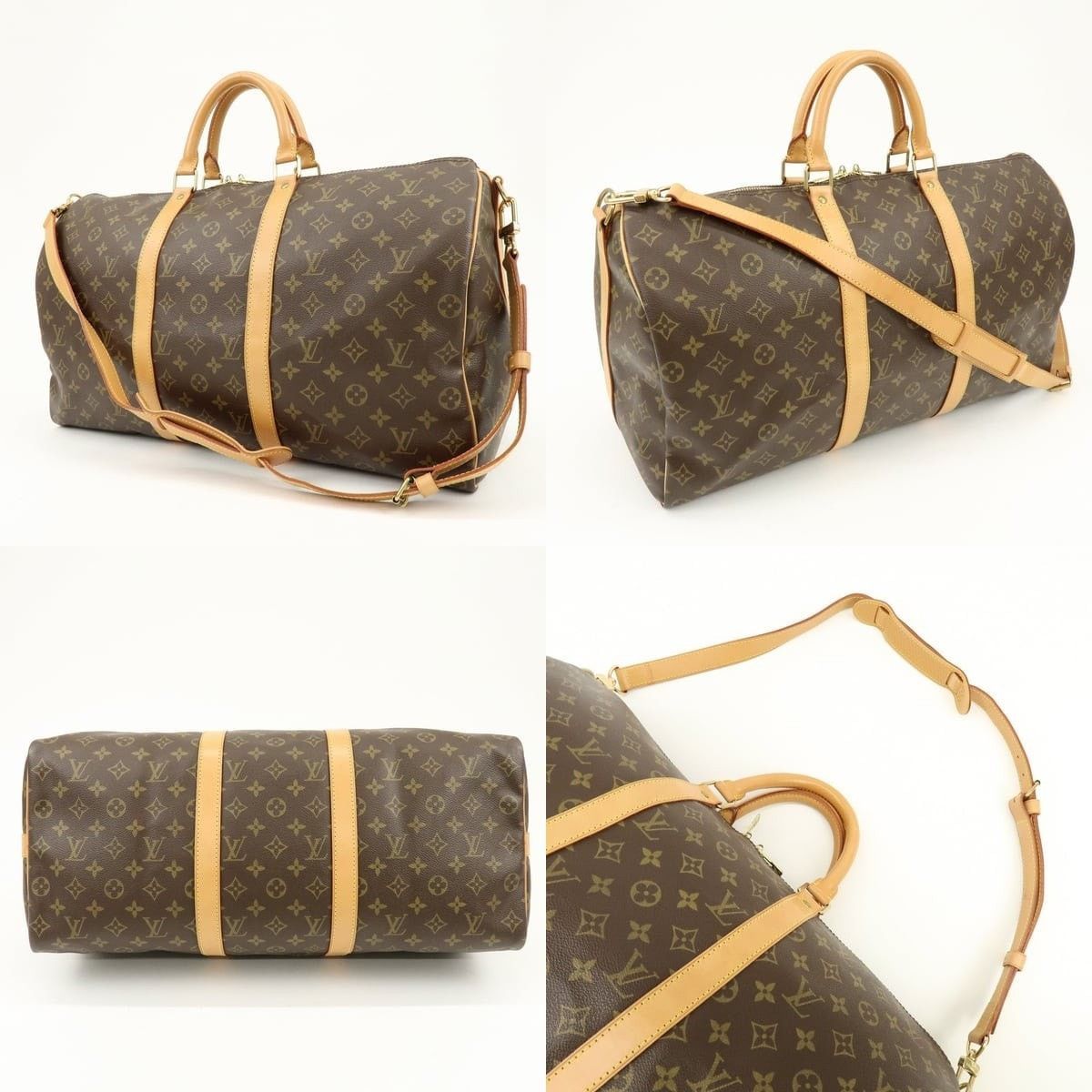 Louis Vuitton Louis Vuitton Monogram Keepall Bandouliere 50 Duffle Bag Size ONE SIZE - 3 Thumbnail