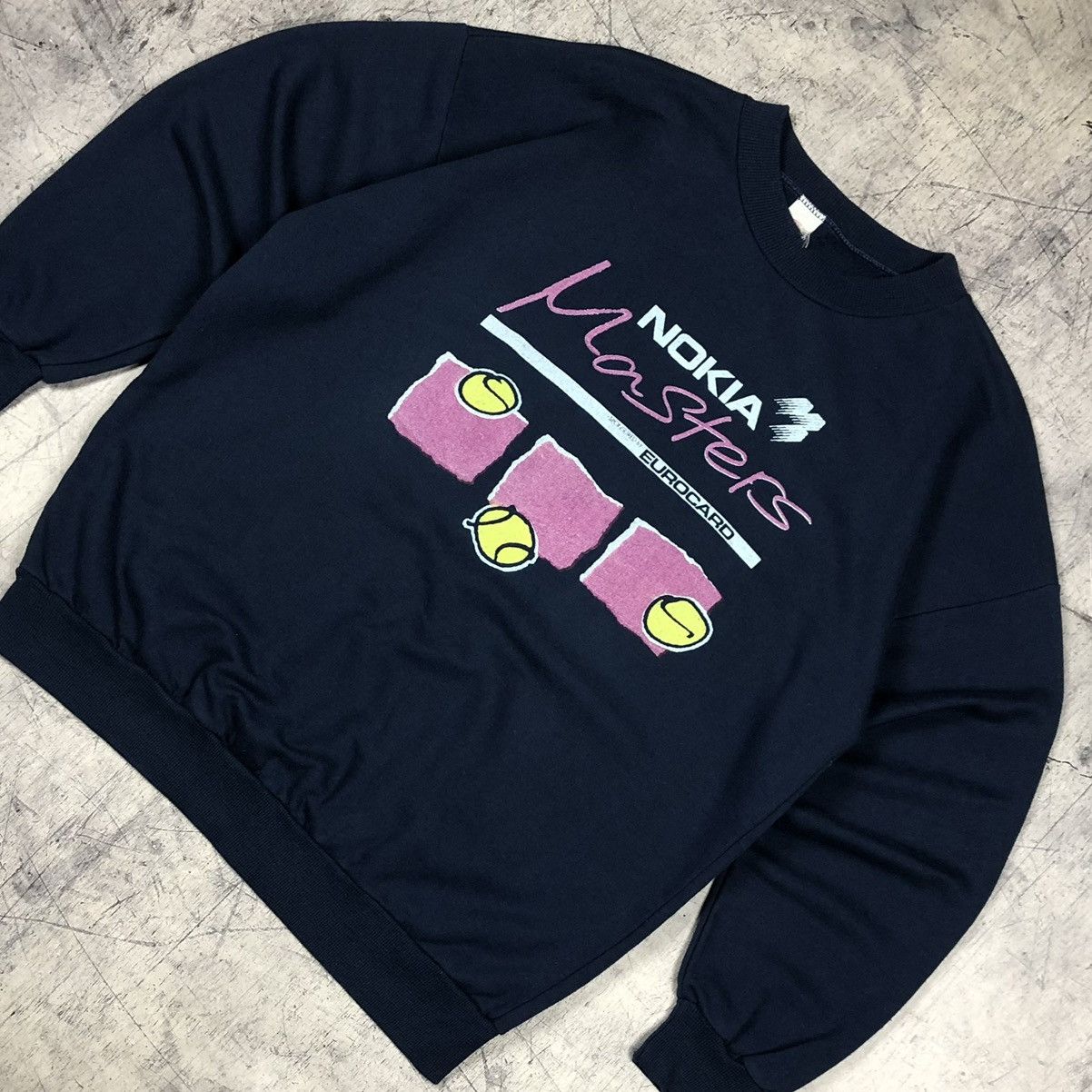 Motorola Vintage 90s Nokia Masters Eurocard Tennis Sweatshirt Size US M / EU 48-50 / 2 - 1 Thumbnail