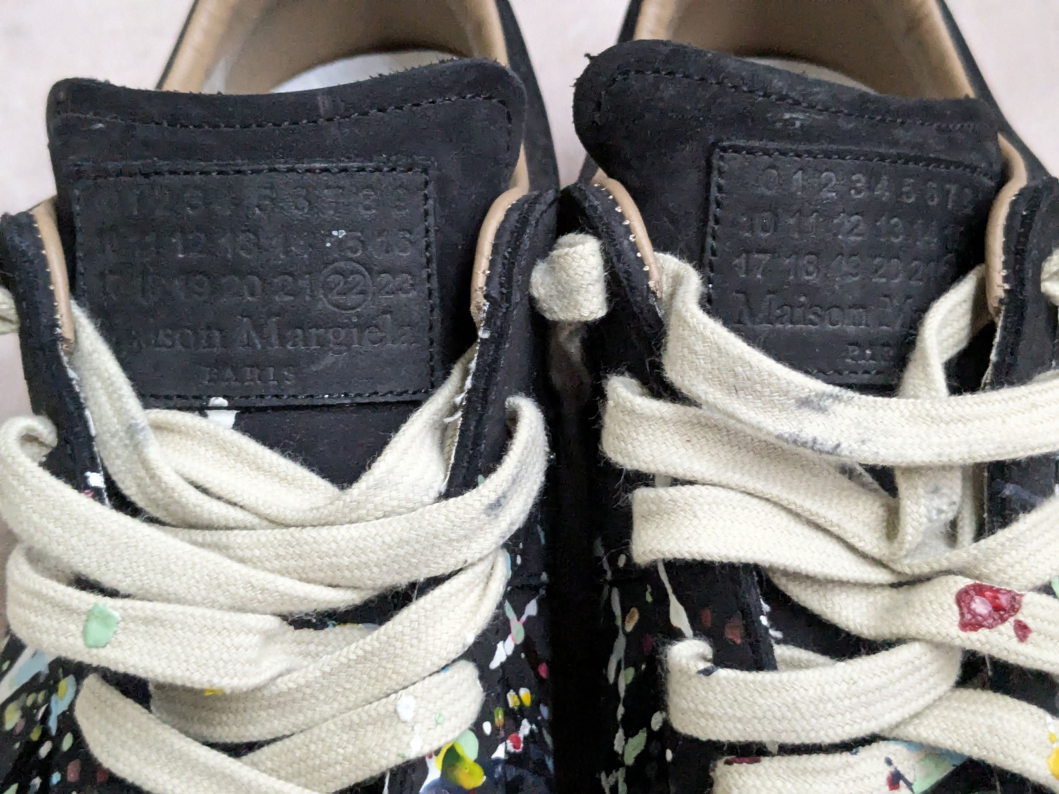 Maison Margiela Maison Margiela Replica GAT Black Paint Splatter 9 42 Size US 9 / EU 42 - 2 Thumbnail