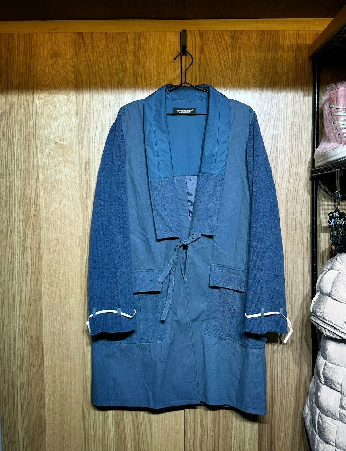 Undercover $3847 AW20 RUNWAY KIMONO SAMURAI PUFFER CLOAK JACKET DENIM ...