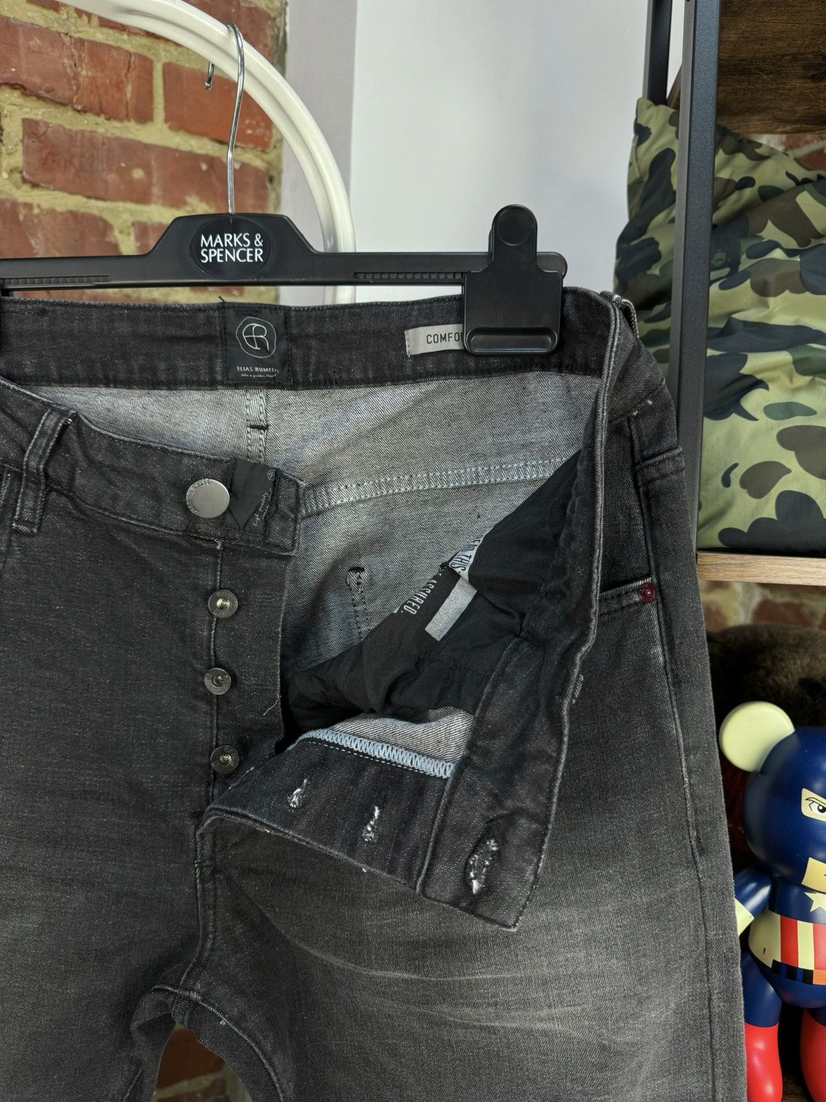 Other Elias Rumelis Dave Comfort Intense Black Jeans Size US 33 - 9 Thumbnail