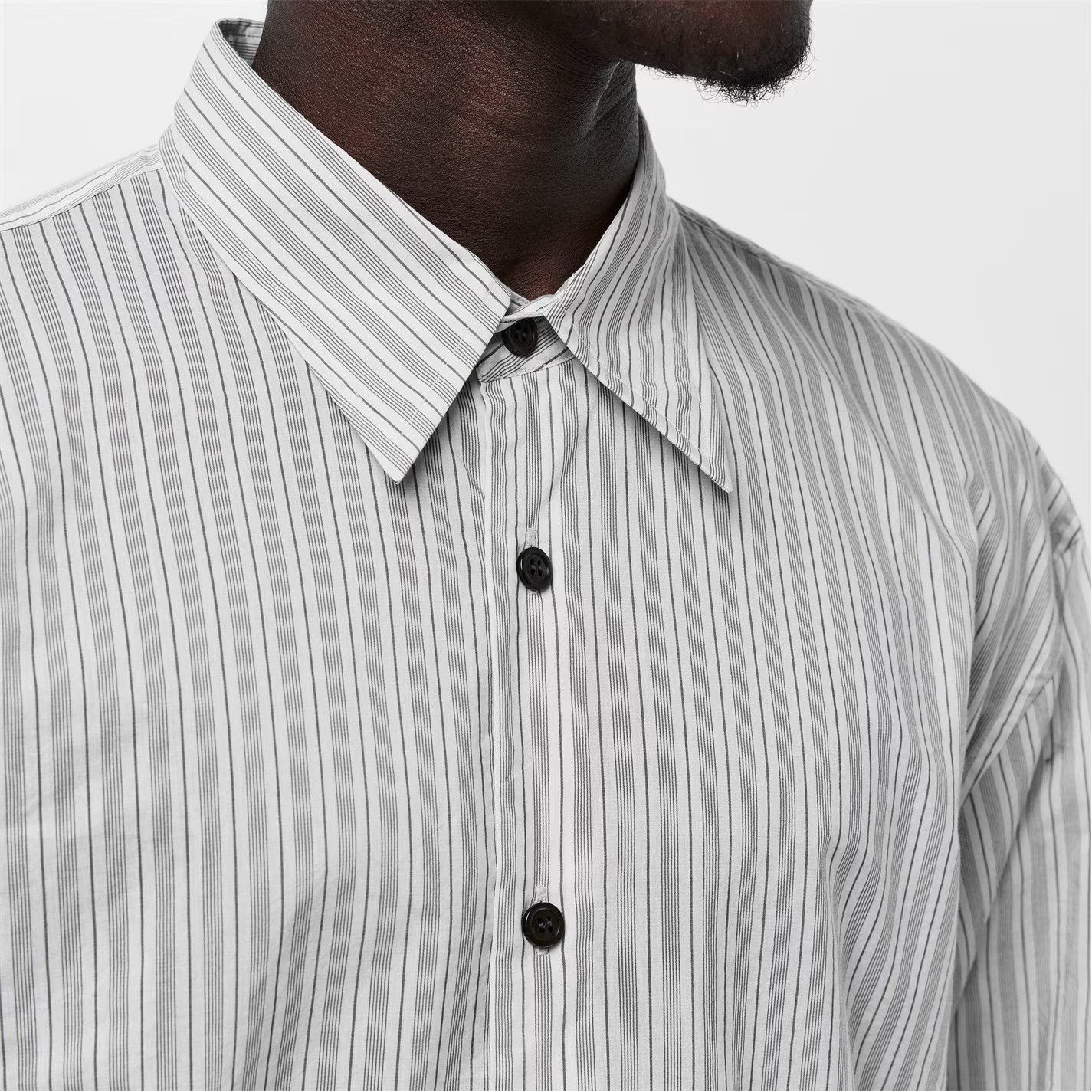 Dries Van Noten o1g2r1mq0426 Croom Shirt in Light Grey Size US L / EU 52-54 / 3 - 4 Thumbnail