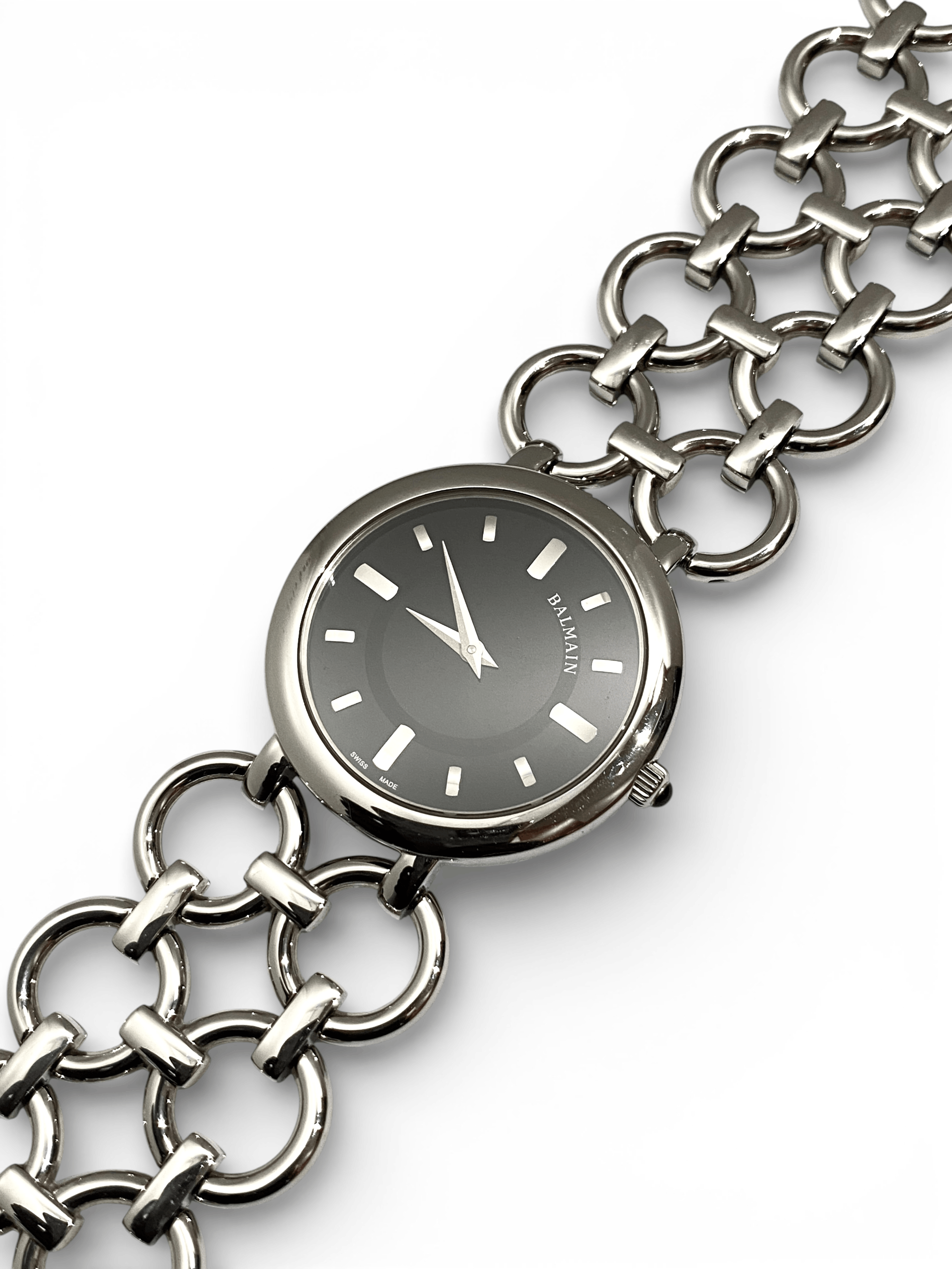 Balmain Balmain Logo Round Chain Strap Quartz Wrist Watch Y2K Size ONE SIZE - 1 Thumbnail