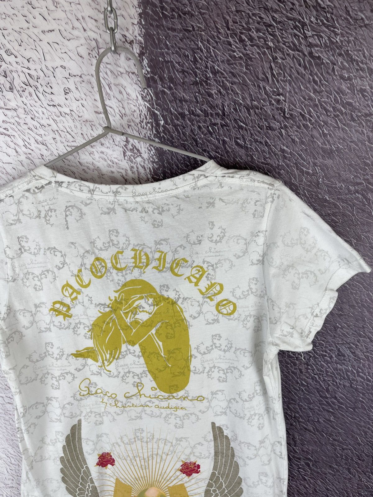 Christian Audigier Paco Chicano by Christian Audigier heaven theme white tee Size S / US 4 / IT 40 - 14 Thumbnail