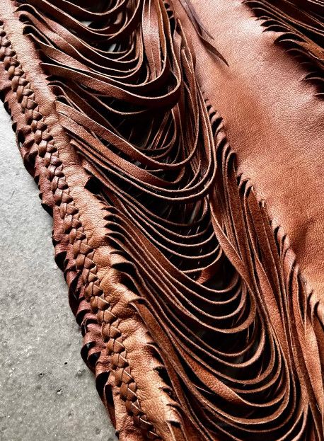 Share Spirit Homme SHARE SPIRIT Early Era Amber Openwork Goatskin Leather Vest Size US S / EU 44-46 / 1 - 5 Thumbnail