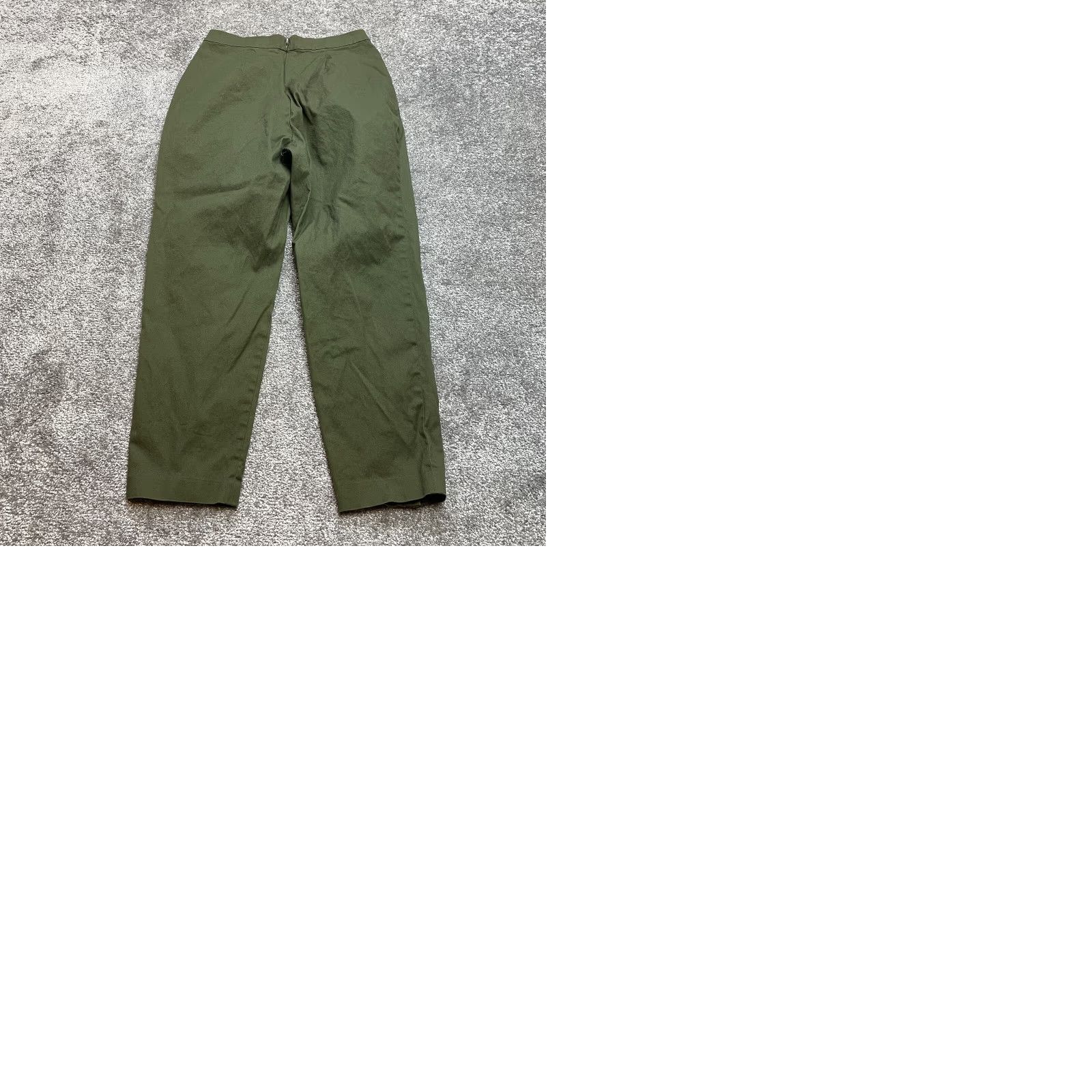 Banana Republic BCBGMAXAZRIA Ankle Pants Womens S Green 28x24 Ankle Zip Cotton Slacks Ladies Pants Size 28" / US 6 / IT 42 - 9 Thumbnail