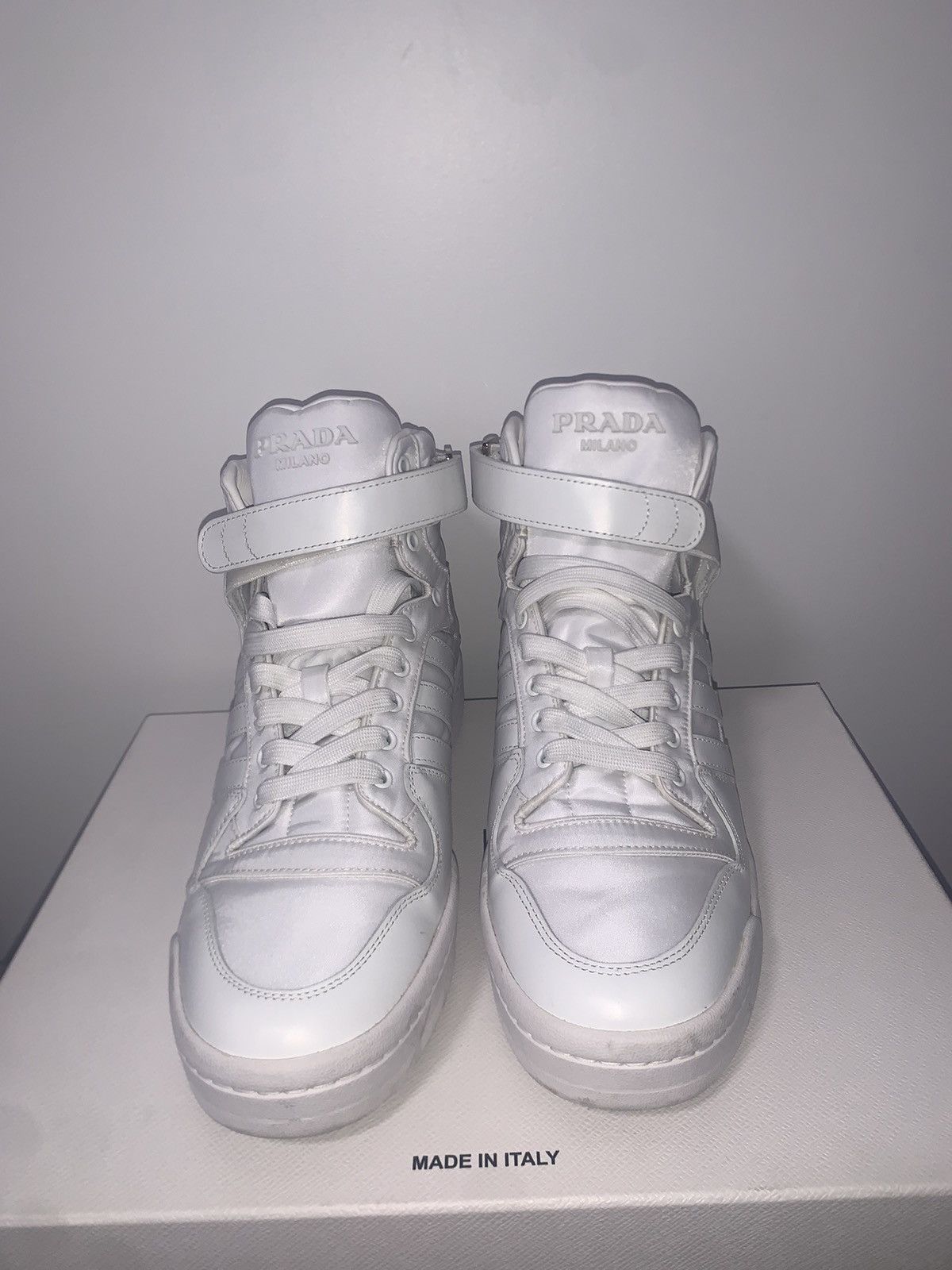 image of Adidas x Prada Forum High 'white' Shoes, Men's (Size 10)