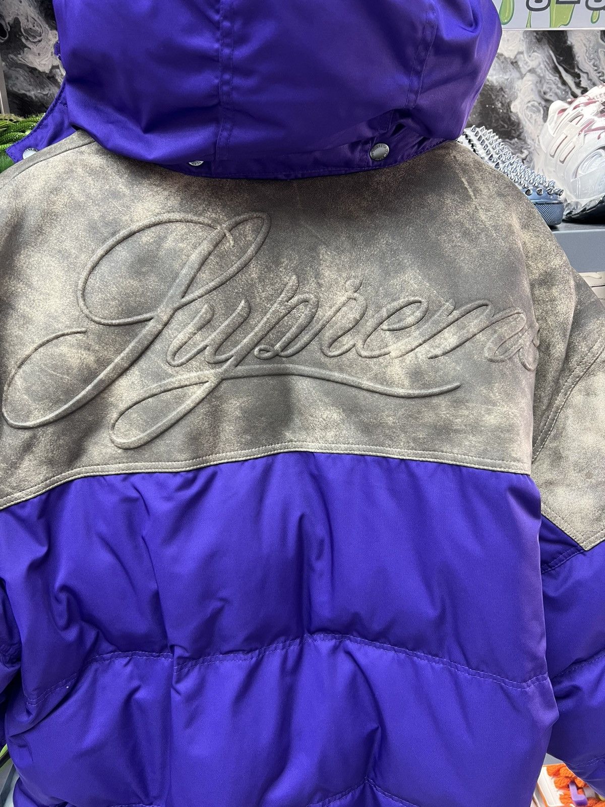 Supreme Supreme Leather Yoke Puffer Jacket Size US XL / EU 56 / 4 - 16 Thumbnail