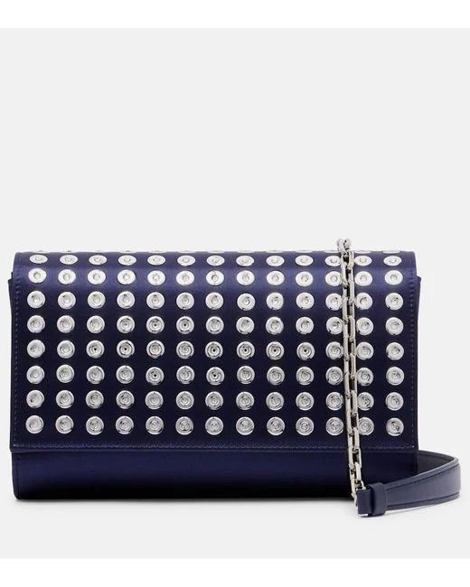 Christian Louboutin os11x0126 Size: OS / Paloma Small Satin Crepe Clutch Blue Size ONE SIZE - 1 Thumbnail