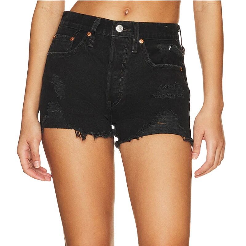 Levi's Levi's 501 Original Short Ripped in Black, Size 26 Size 26" / US 2 / IT 38 - 1 Thumbnail