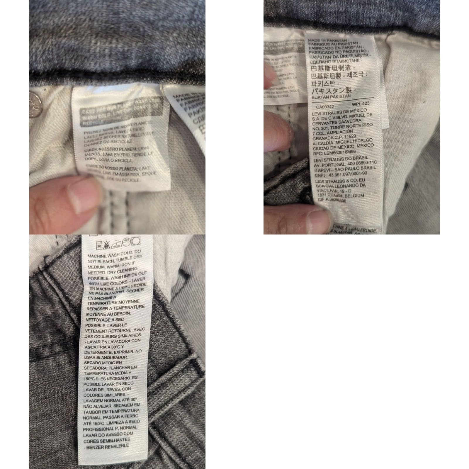 Levi's Levis Strauss 510 Jeans Denim Mens Size 34x28 Black Solid Dark Wash 5-Pocket Fit Size US 34 / EU 50 - 8 Thumbnail